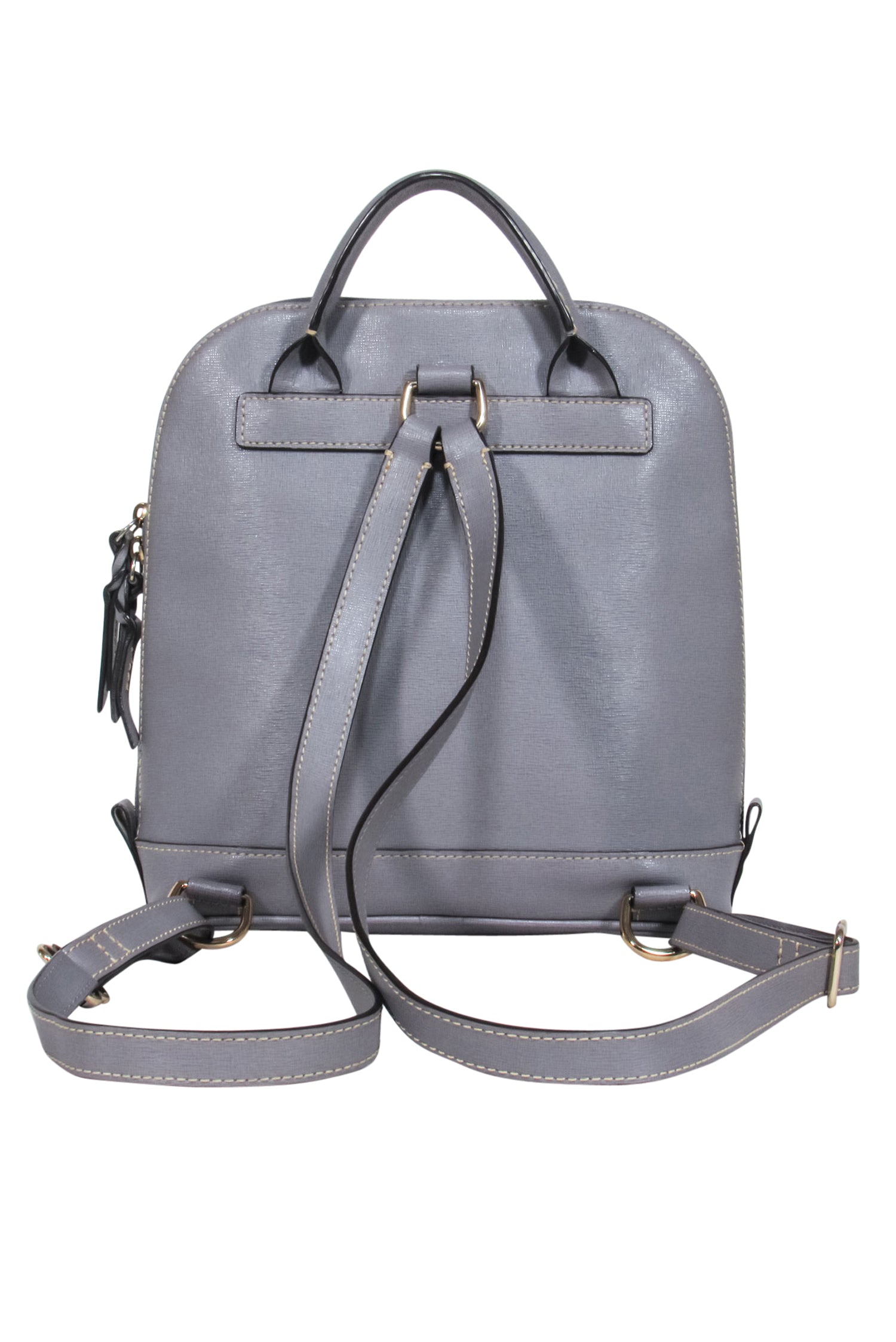 Dooney & Bourke Grey Saffiano Leather Zip-Around Backpack - A Trendy Essential