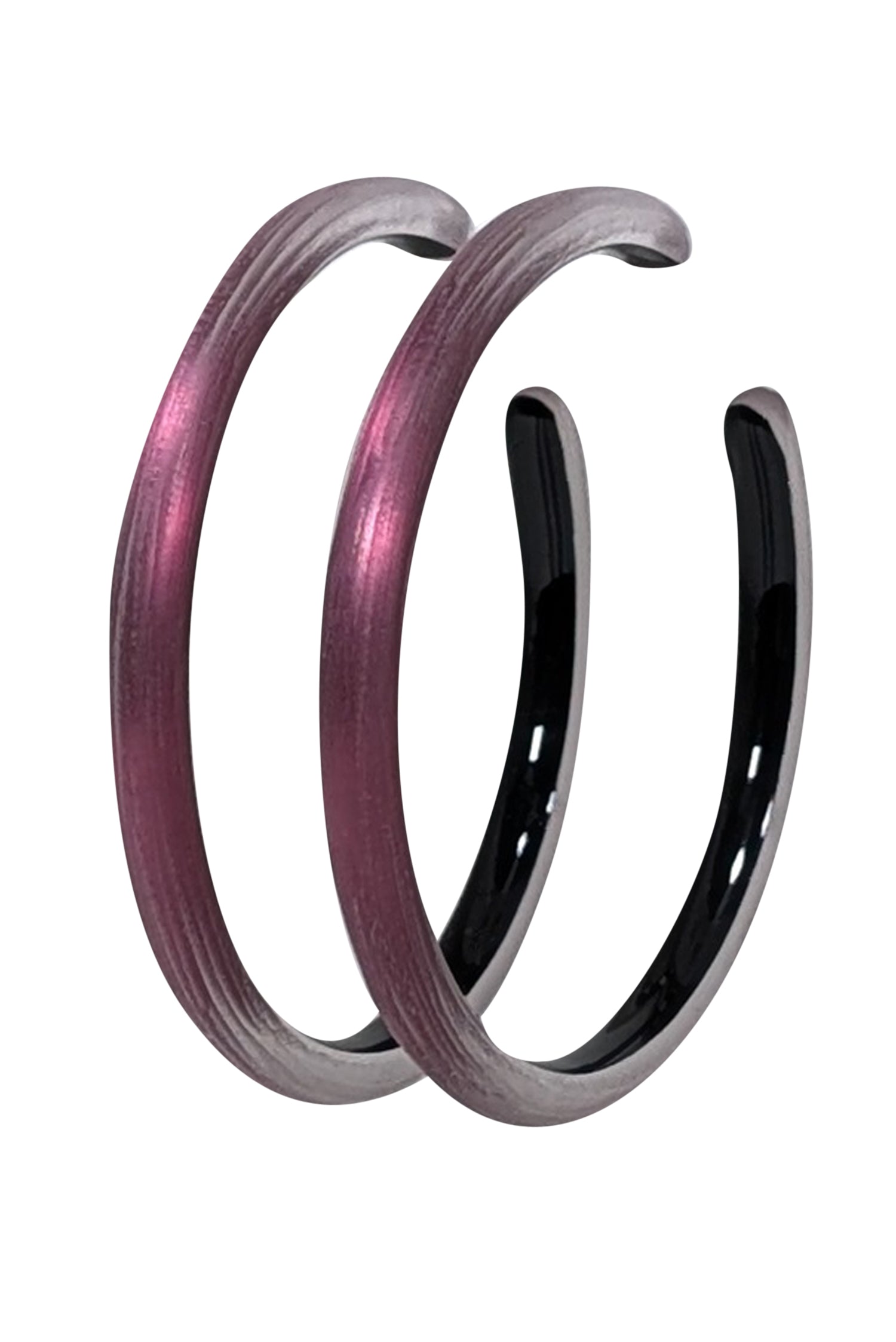 Alexis Bittar's Stunning Purple Lucite Hoop Earrings