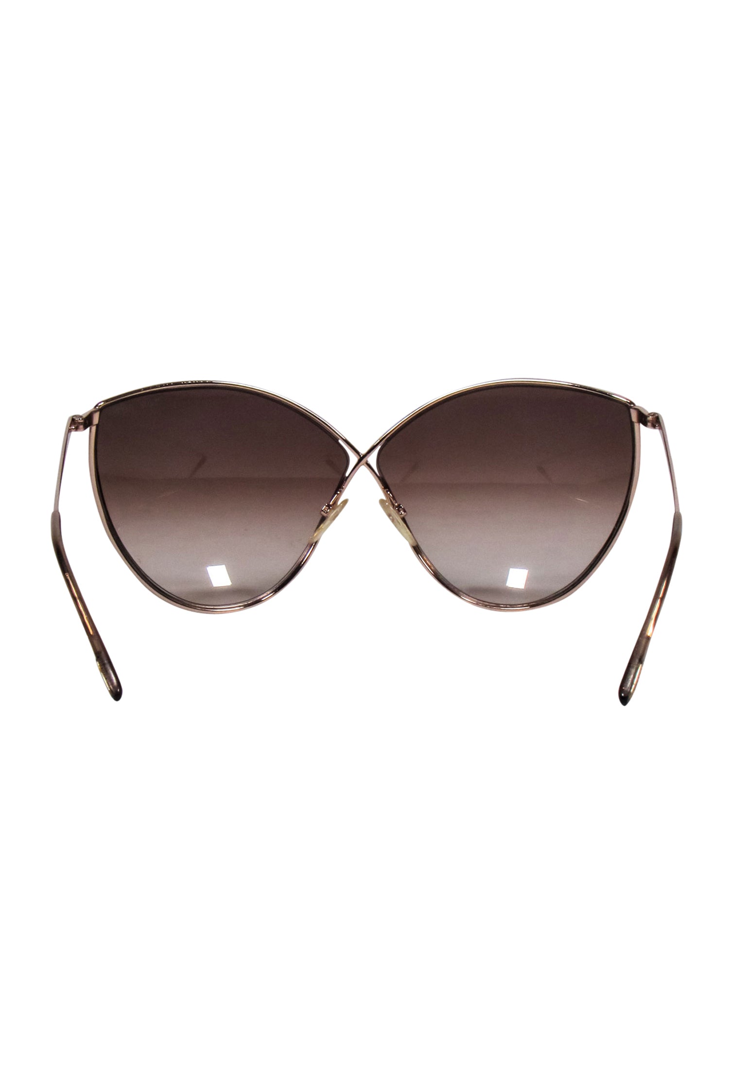 Tom Ford Gold Thin Frame Brown Lens Sunglasses - Iconic Style!
