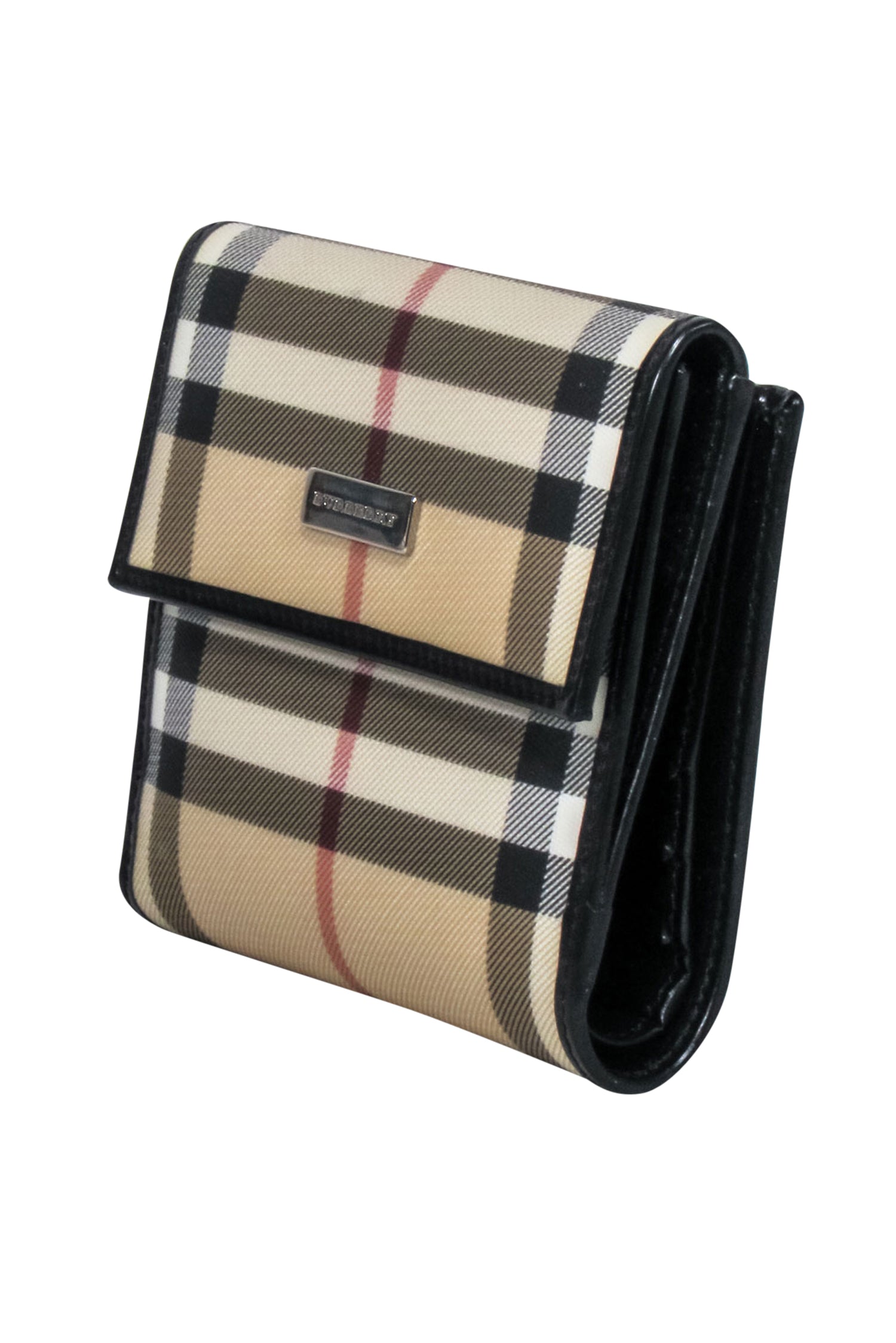 Burberry's Stunning Beige Signature Plaid Square Wallet