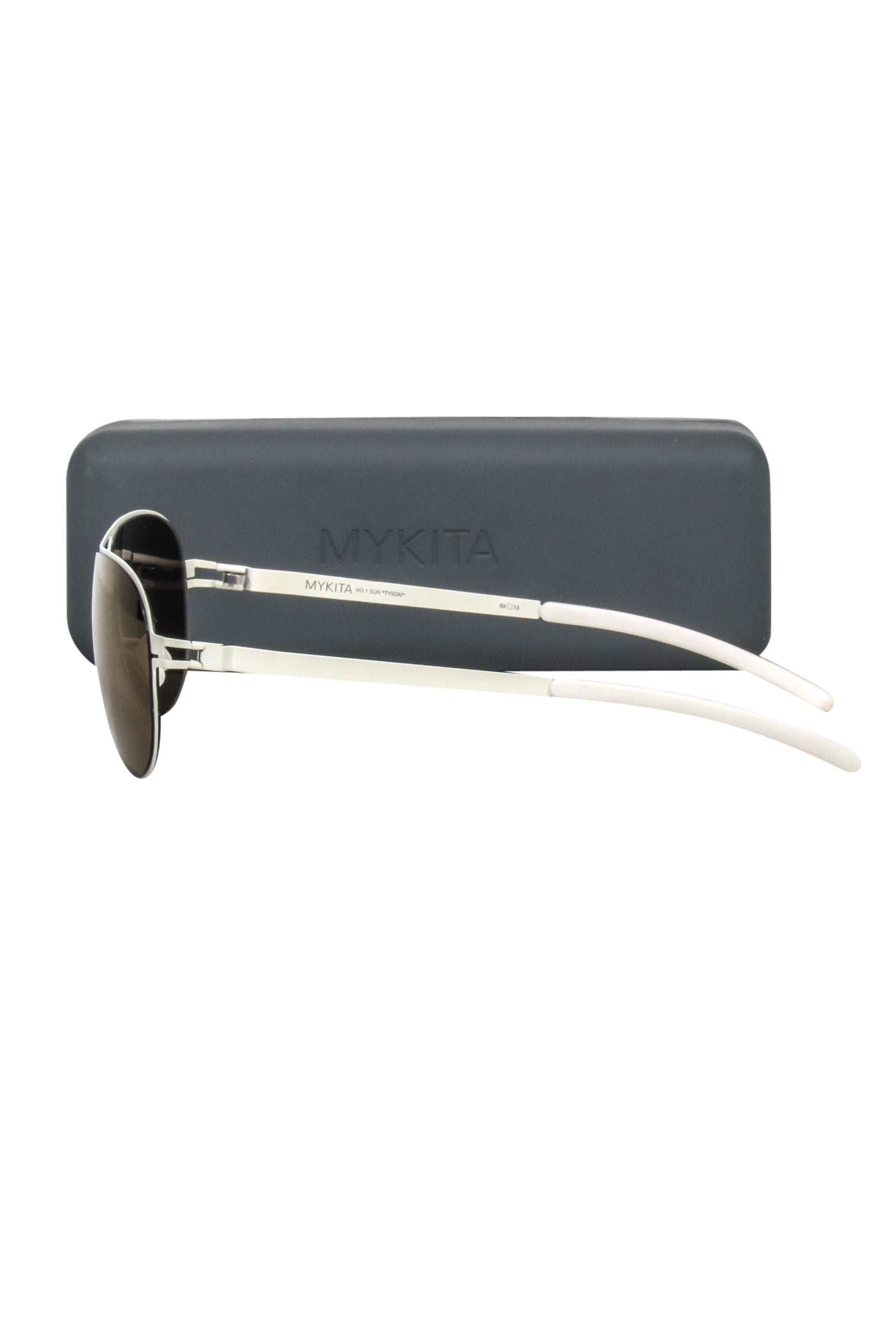 Mykita Ivory Aviator Sunglasses with Bronze Reflective Lenses