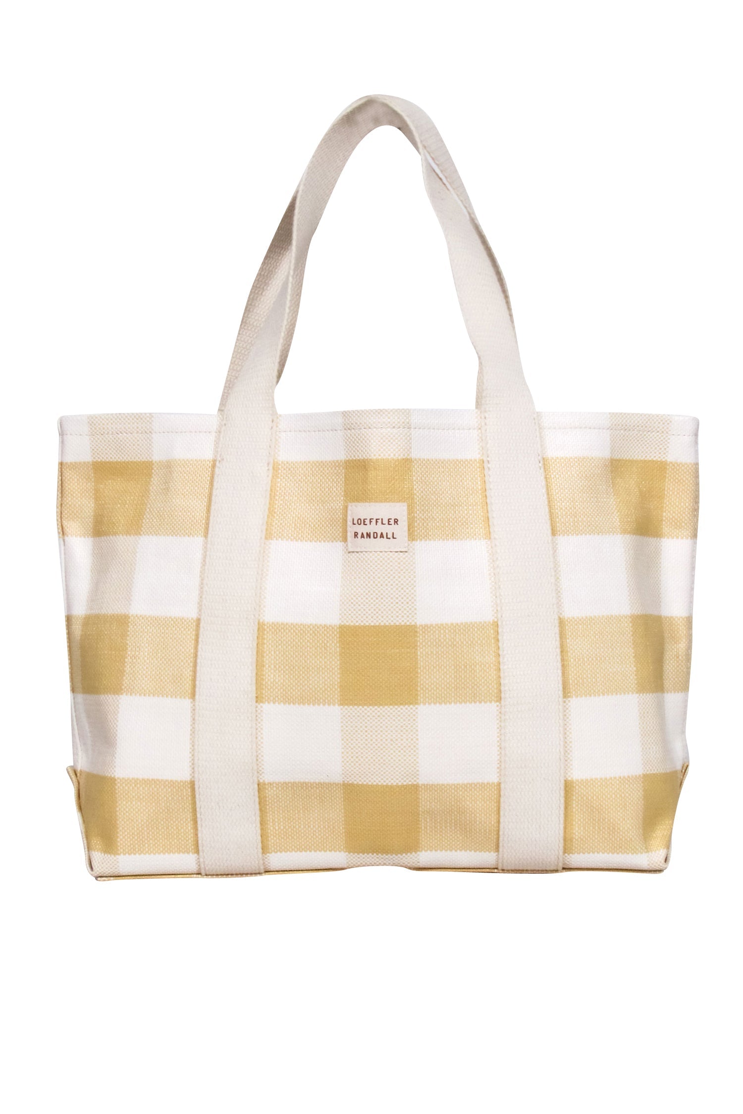 Loeffler Randall - Stunning Beige & Cream Gingham Canvas Tote Bag