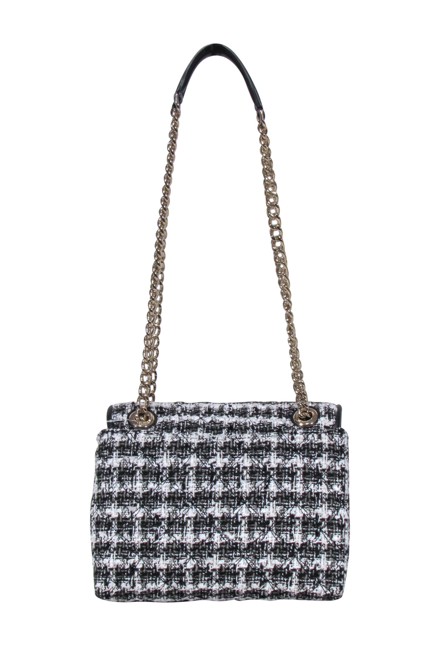 Kate Spade Natalia Shoulder Bag: Black, Grey & White Tweed Luxury