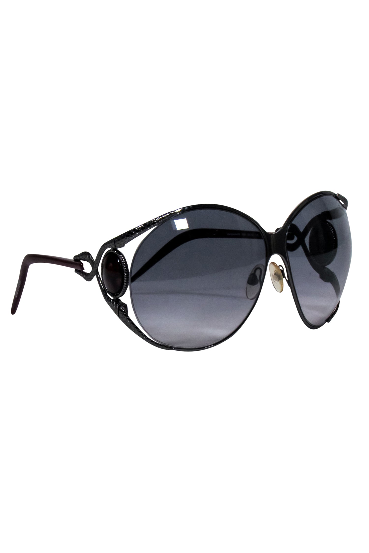 Roberto Cavalli - Stylish Gunmetal Frames with Maroon Legs Sunglasses