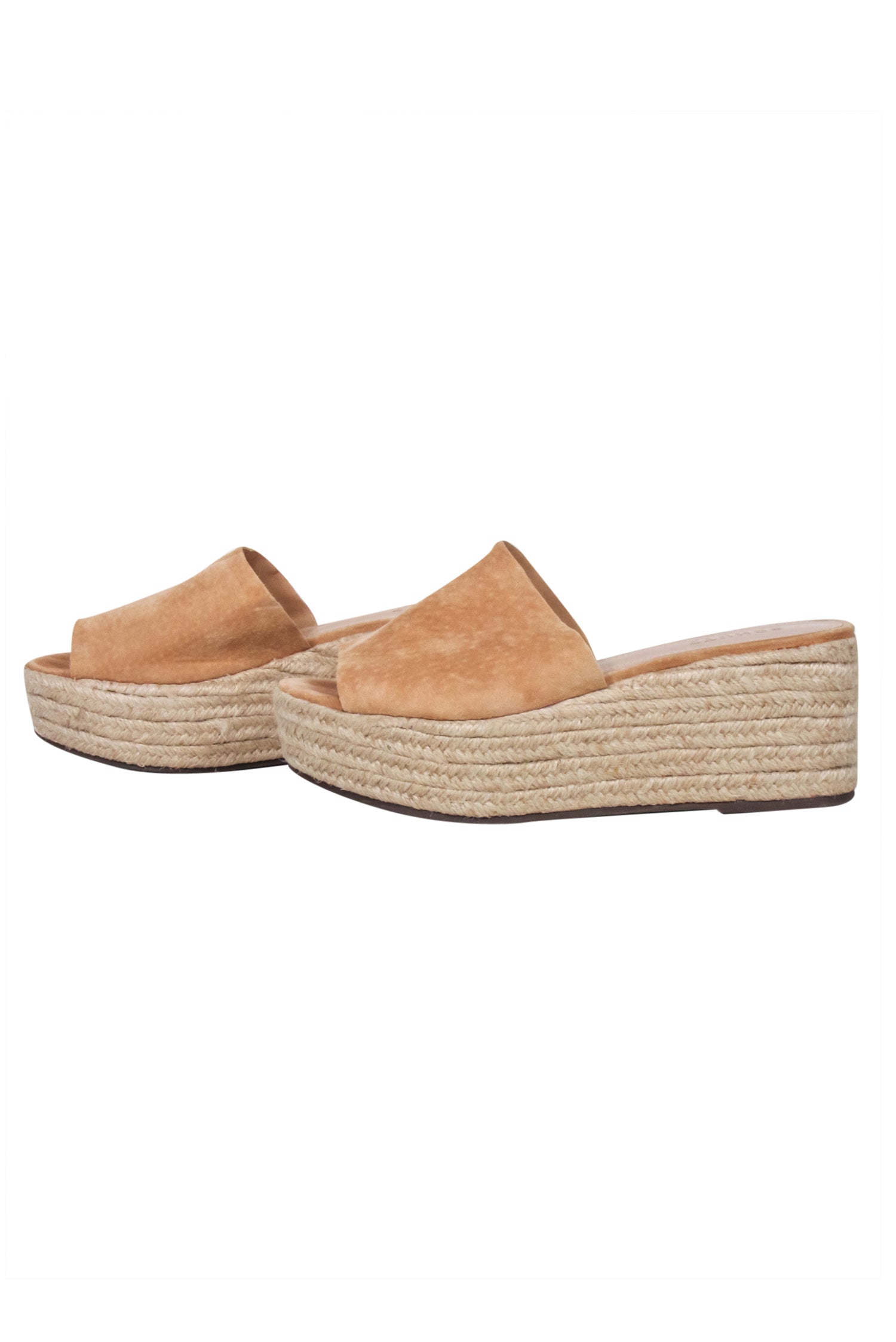 Schutz Tan Thanlia Platform Espadrilles - Size 8: Beach-Ready Style!