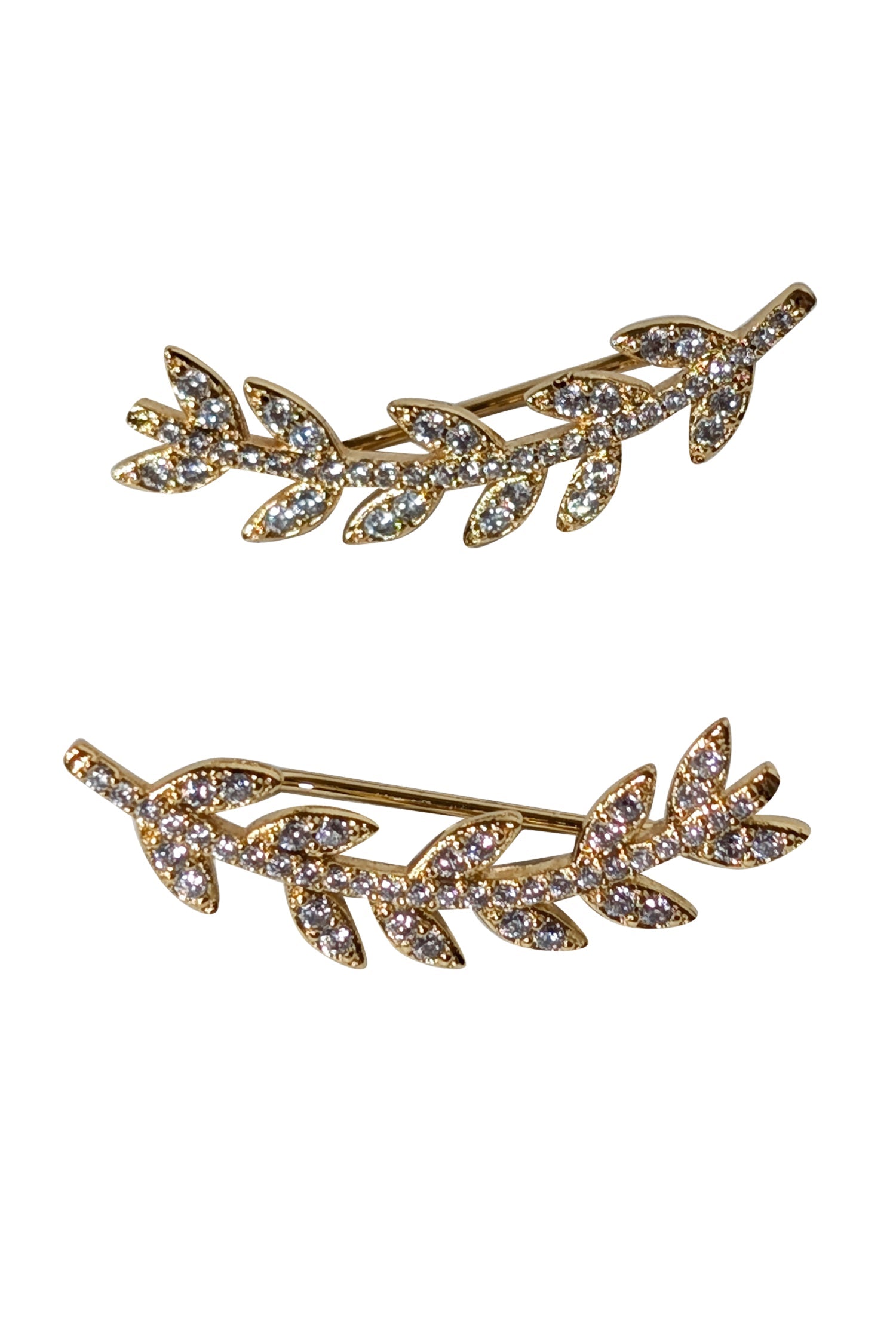 Asha by Ashley McCormick - Stunning Gold Dipper 'Laurel' Ear Climber Earrings