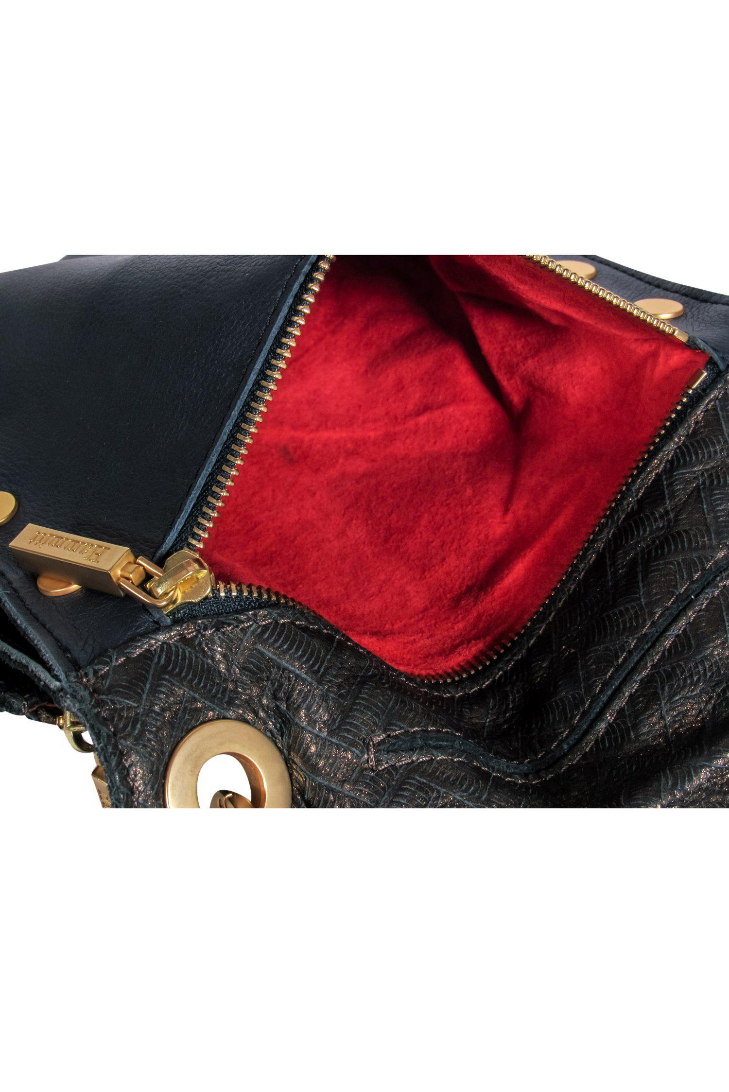Hammitt Navy & Gold Studded Leather Fold-Over VIP Crossbody Bag - A Rebellious Classic