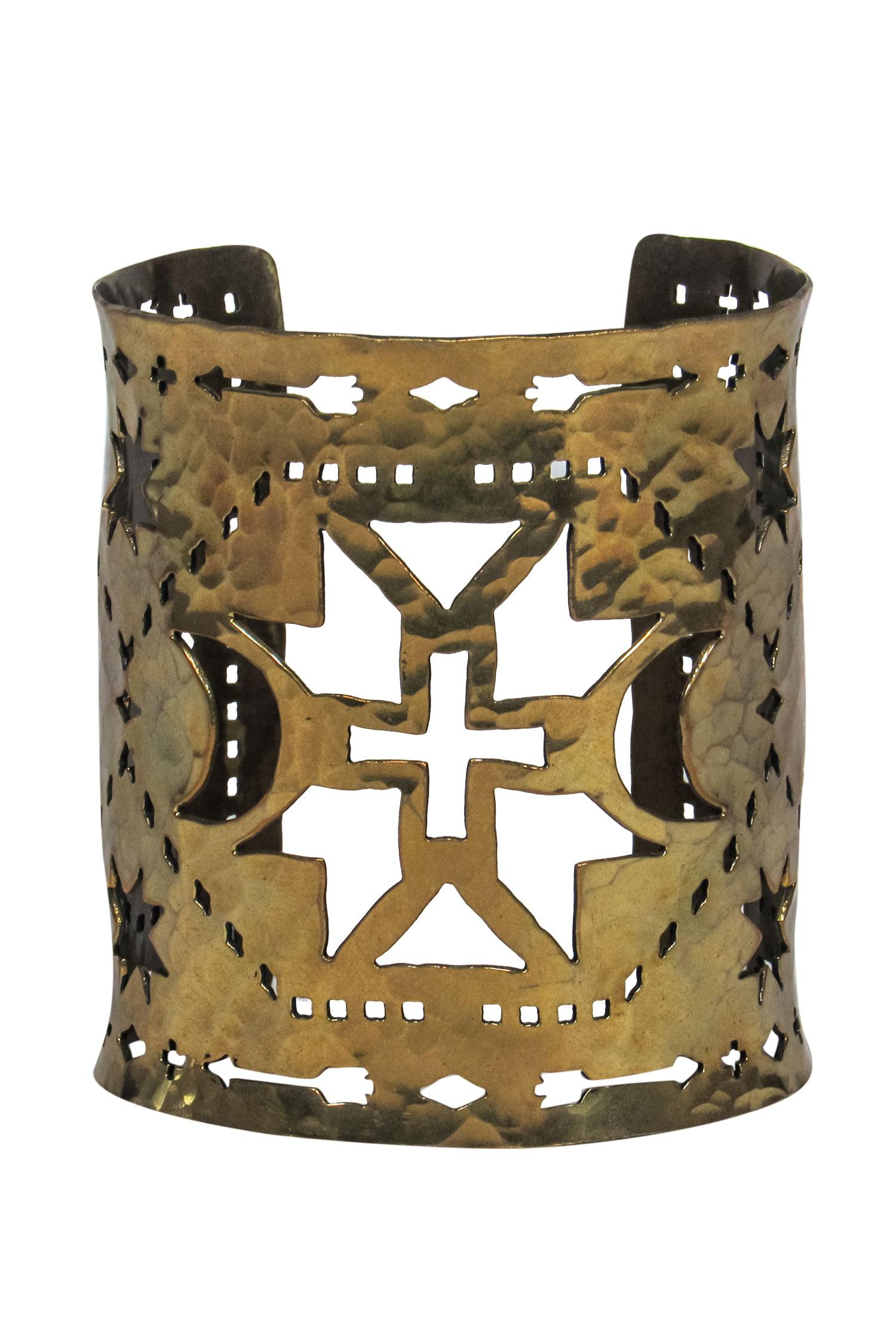 Pamela Love - Stunning Large Brass Laser Cut Print Cuff Bracelet