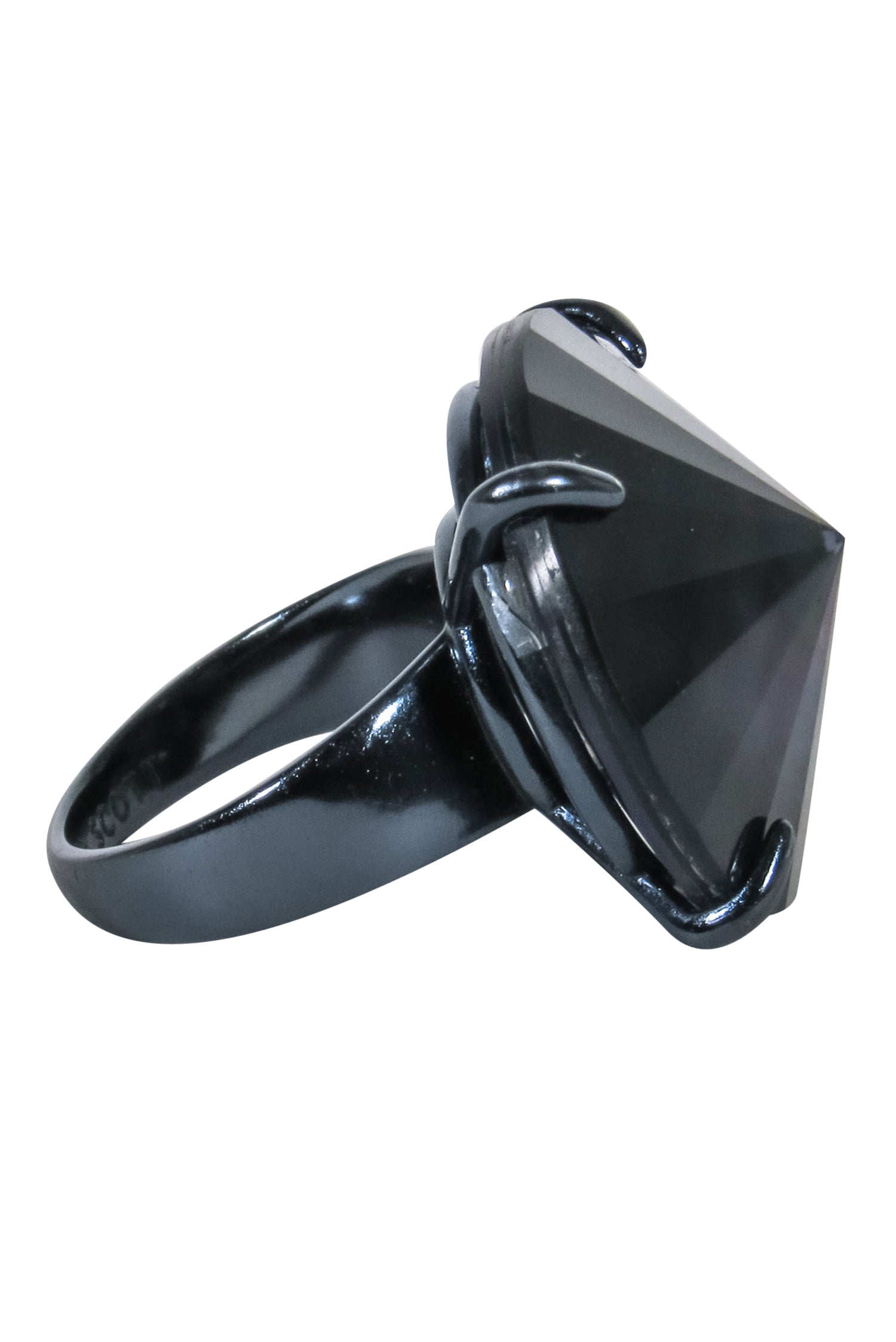 Kendra Scott's Stunning Large Black Gem Statement Ring - Size 7