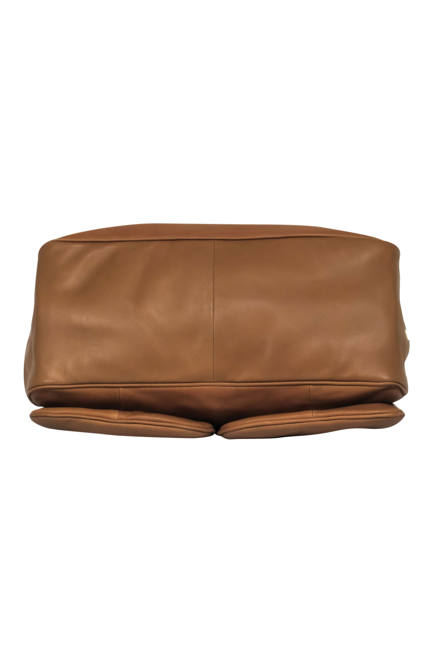 Tumi Vintage Light Brown Smooth Leather Zippered Pocket Handbag - A Touch of Luxury