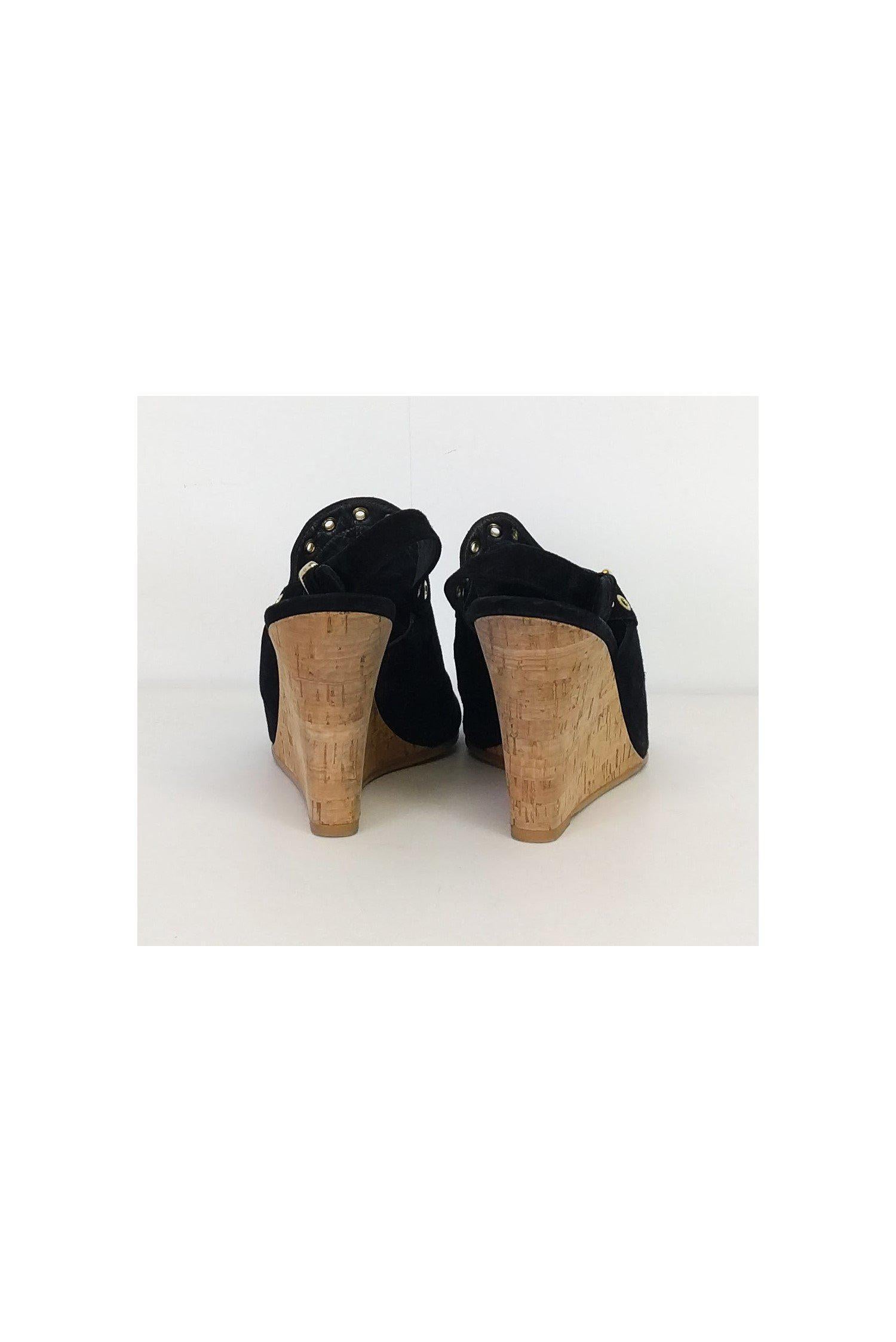 Stuart Weitzman - Gorgeous Black Suede Studded Wedges in Size 8 - A Must-Have!