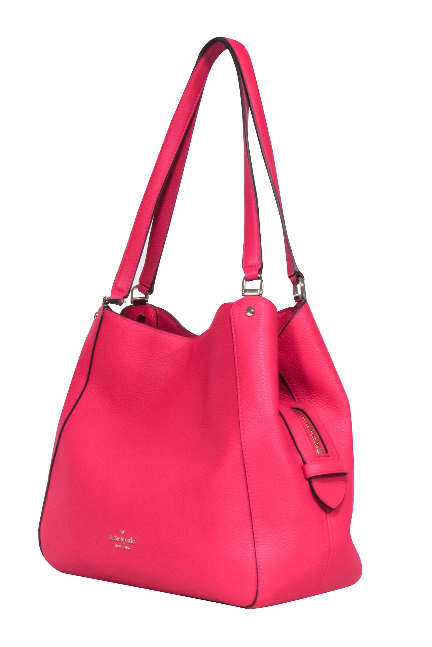 Kate Spade Vibrant Pink Leather Shoulder Bag - Perfect for Barbie Lovers
