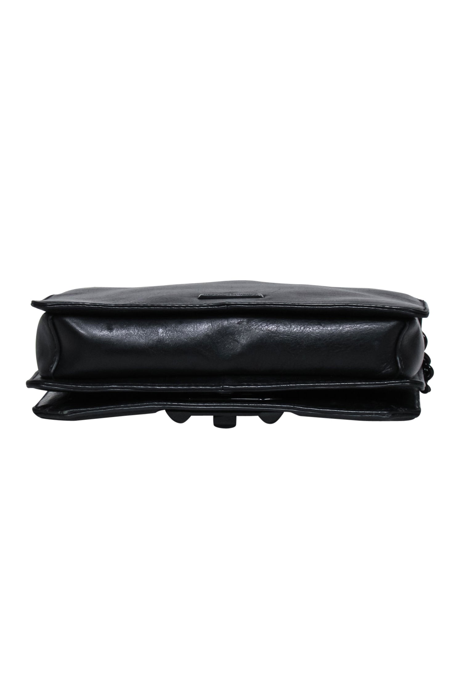 Rebecca Minkoff Black Chevron Front Leather Crossbody Bag - Fashion Must-Have