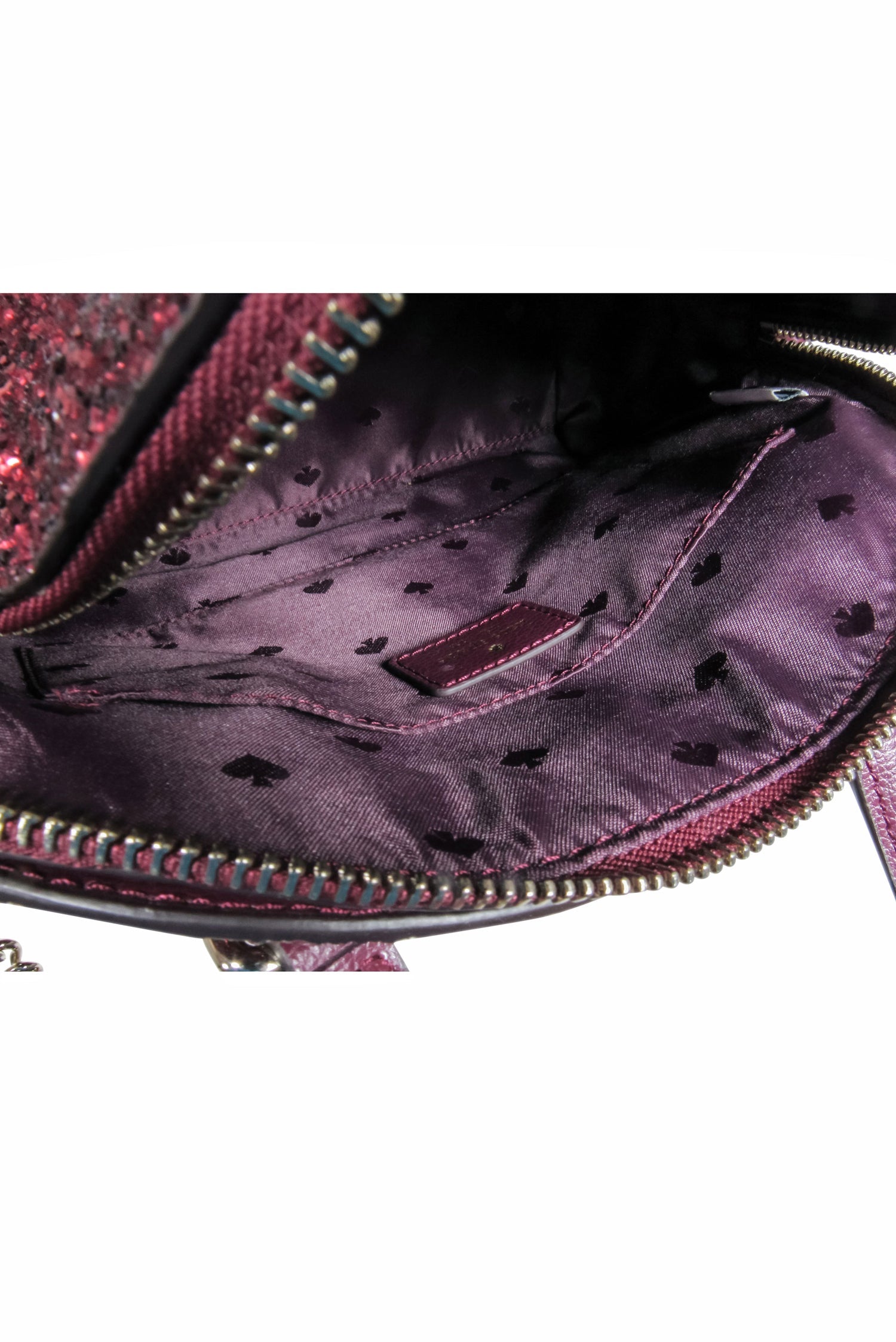 Kate Spade Maroon Glitter Crossbody Bag: Sparkle in Style!
