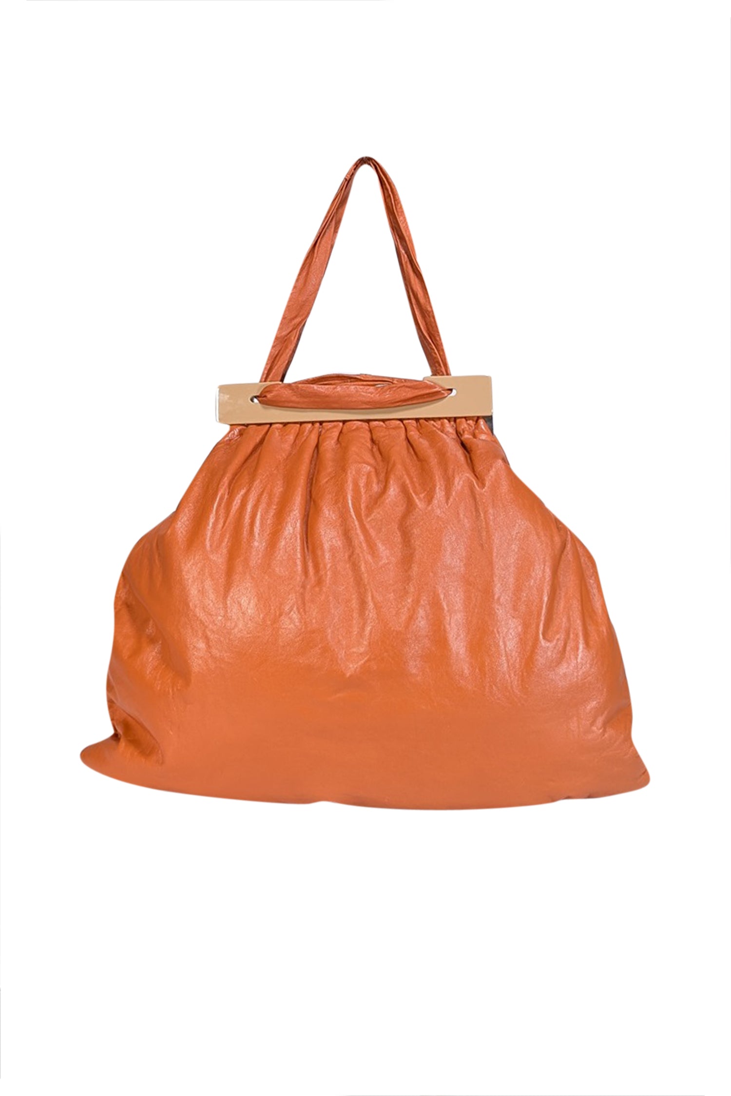 Marni - Stunning Orange Soft Leather Oversized Shoulder Bag