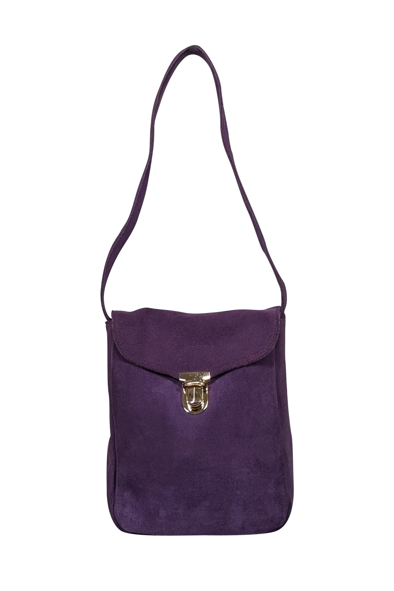 Gabriel for Sach - Moody Purple Suede Shoulder Bag: A Touch of Quiet Luxury