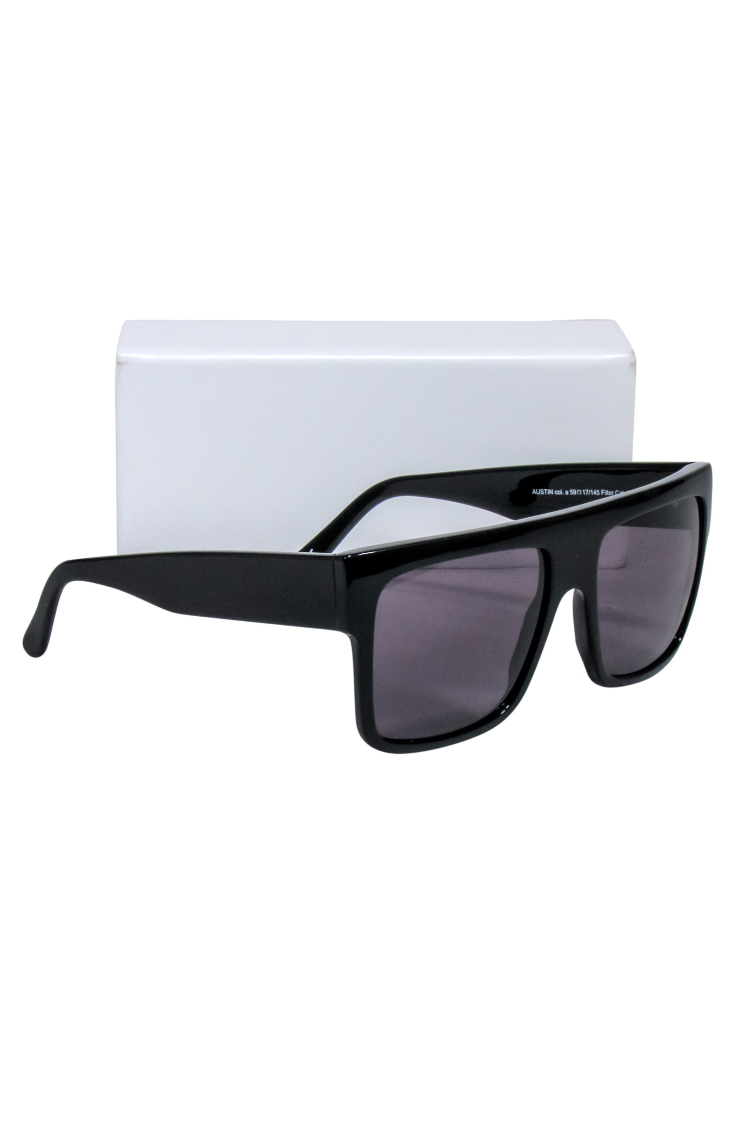 Andy Wolfe Black Oversized Summer Statement Sunglasses