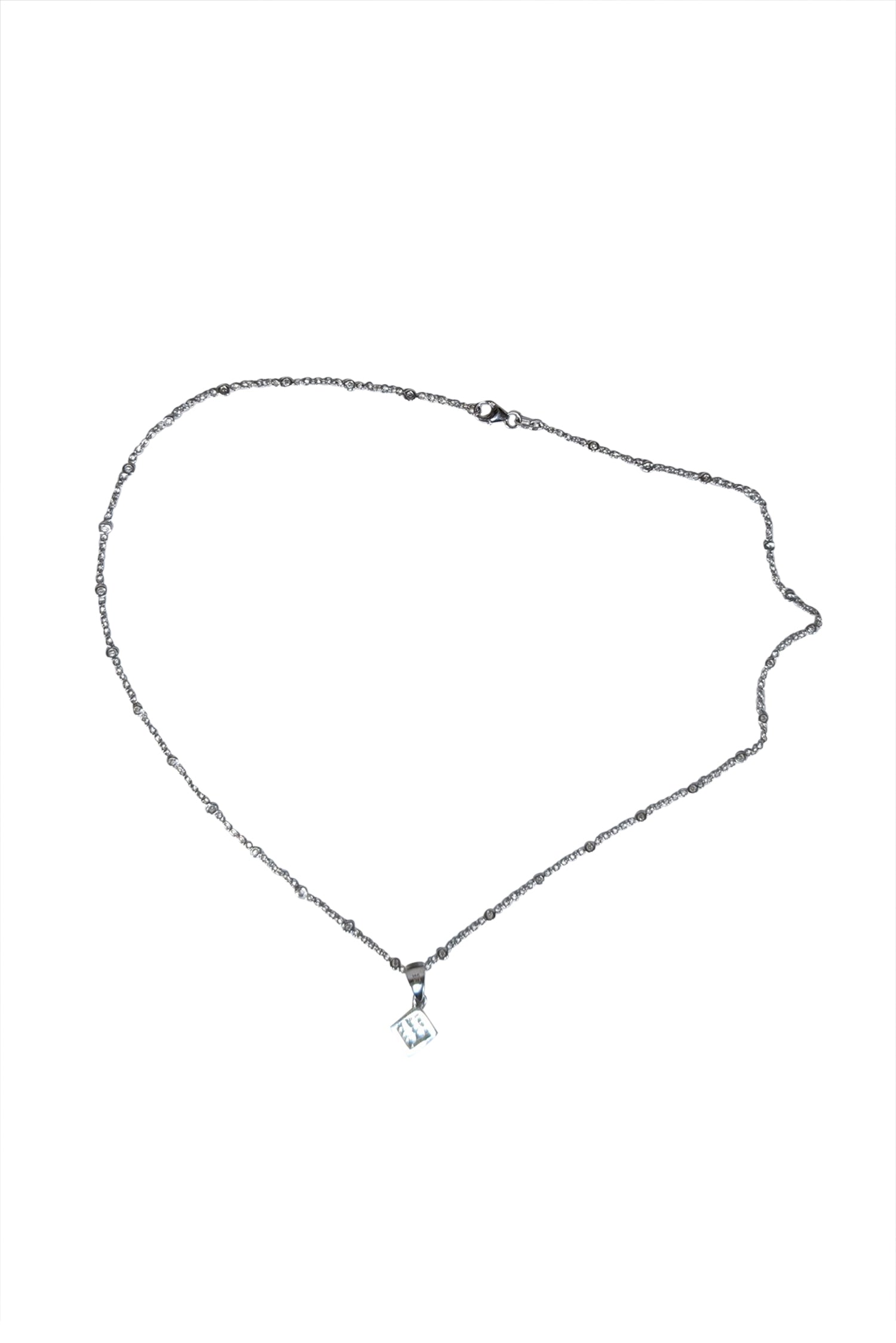 Mervis Diamond Importers - Sparkling White Gold Diamond Necklace & Earring Set