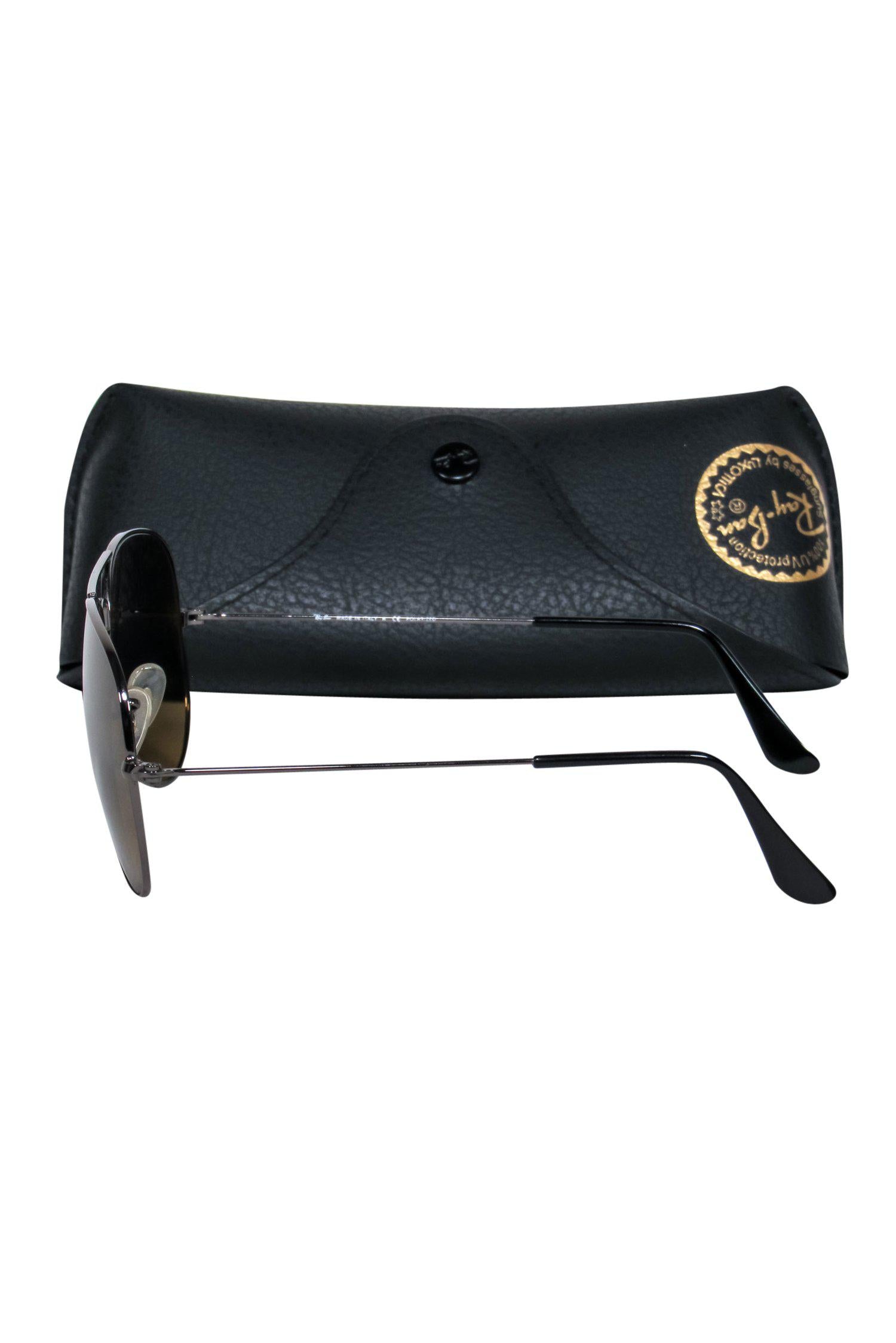 Ray-Ban Gunmetal Aviator Sunglasses with Brown Lenses - Your Stylish Adventure Companion