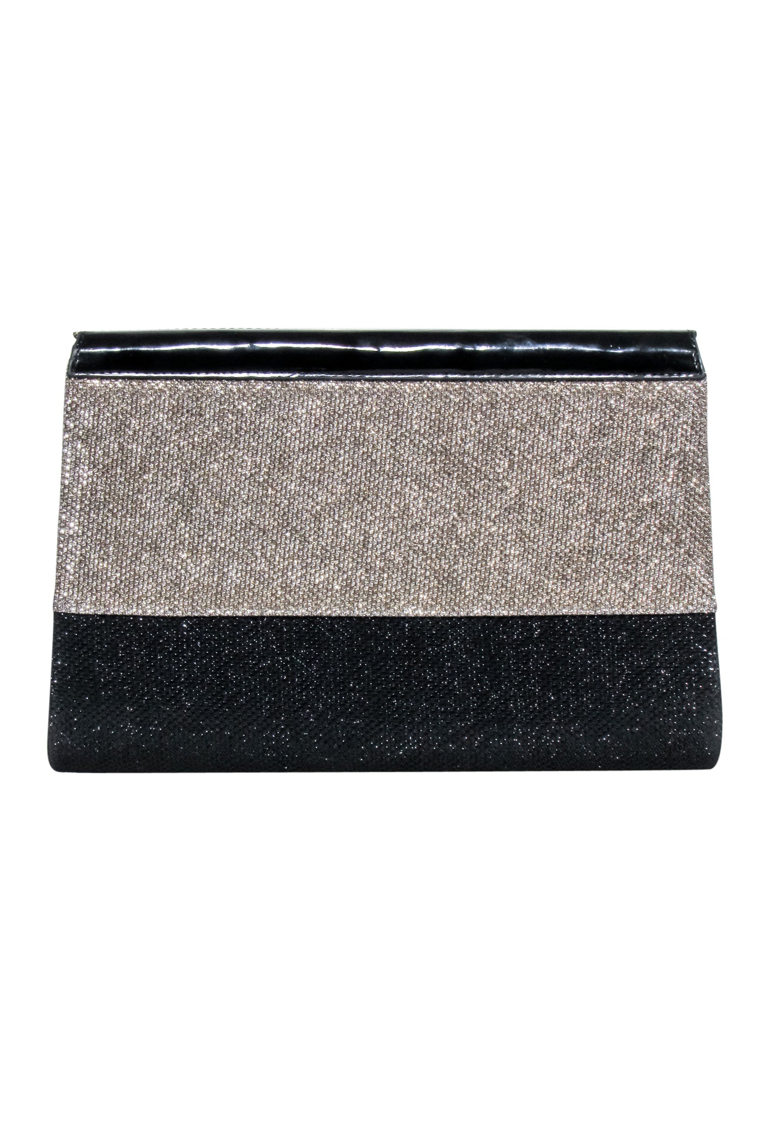 Karen Millen's Glittering Gold & Black Clutch: A Sparkling Accessory