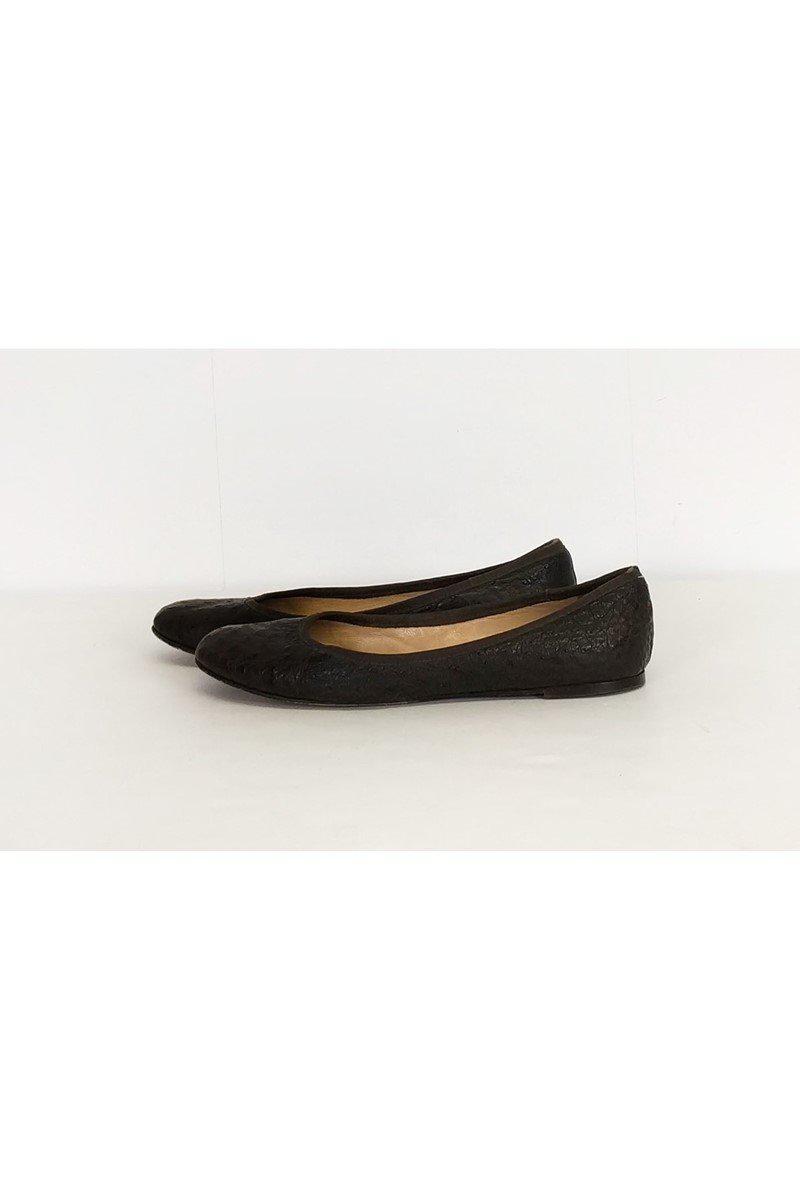Giuseppe Zanotti's Stunning Brown Embossed Flats - Size 8.5