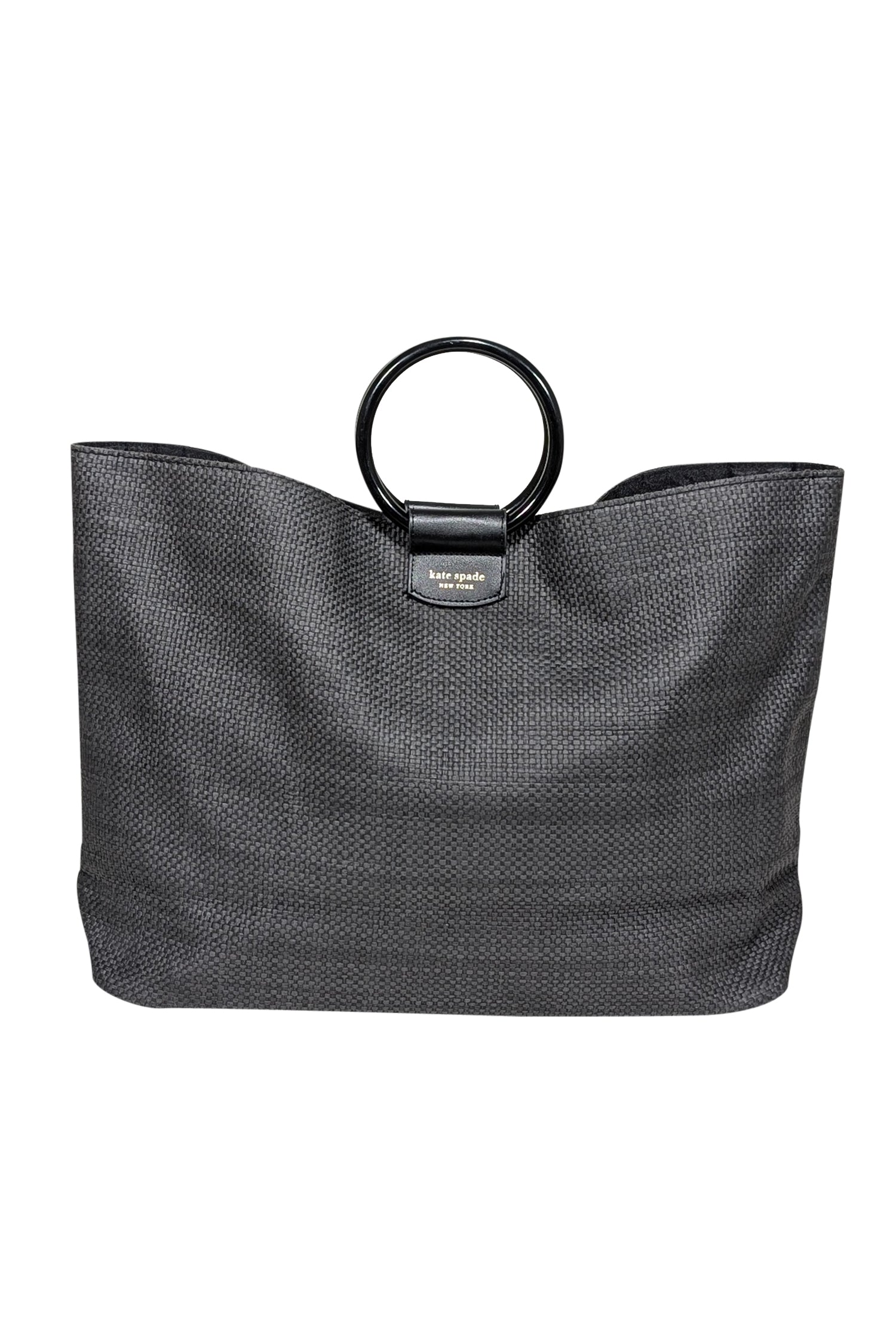 Kate Spade Black Raffia O-Ring Handle Tote: The Ultimate Beach Companion
