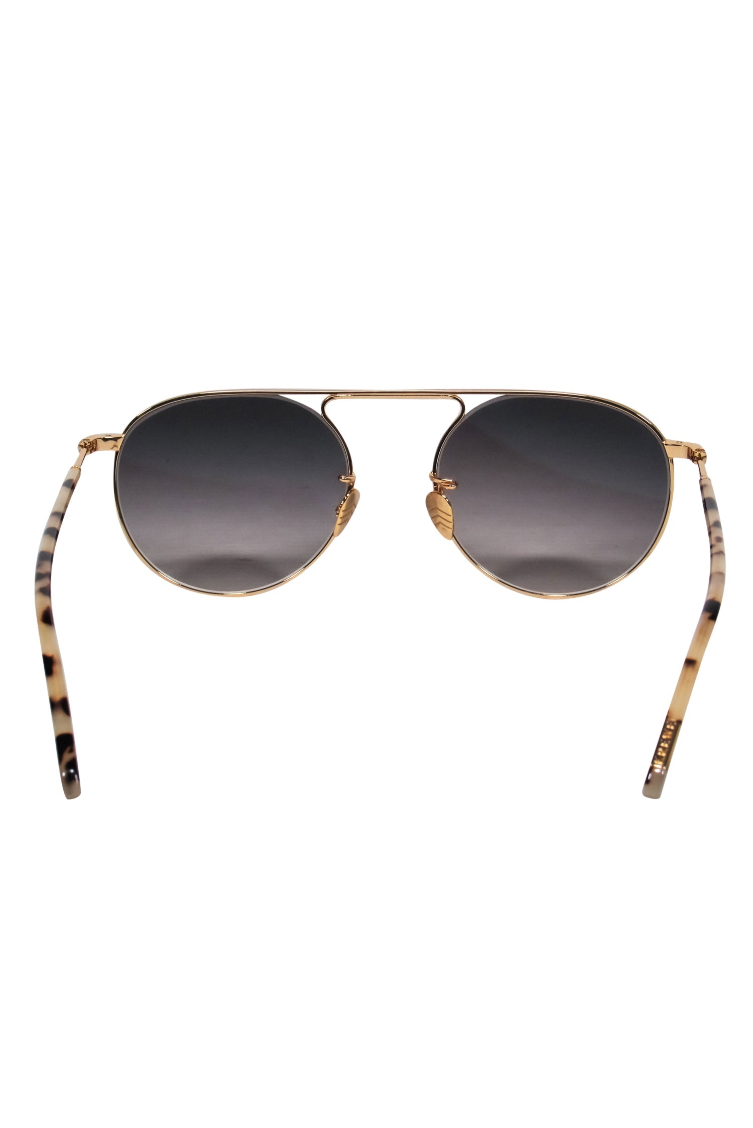 Krewe - Stylish Gold & Tortoise Shell Round Aviator Sunglasses