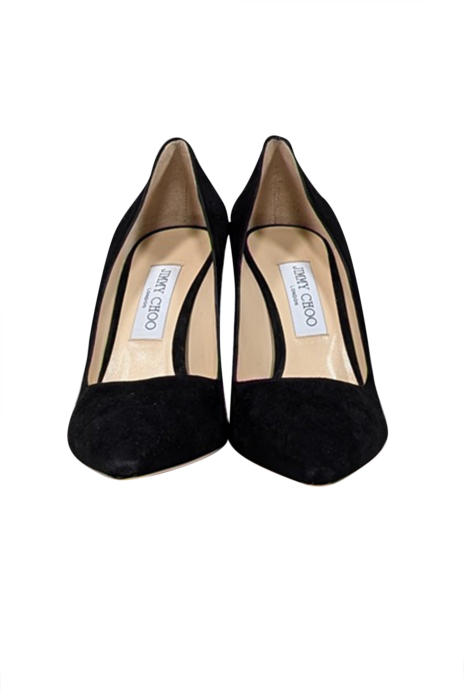 Jimmy Choo Black Suede Pointed Toe Pumps - Size 10.5: Elevate Your Style!