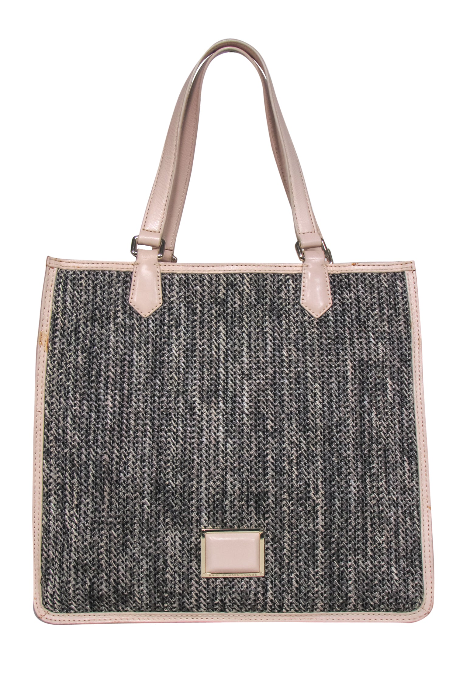 Marc by Marc Jacobs - Stunning Brown Woven Textile Tote with Nude Leather Trim