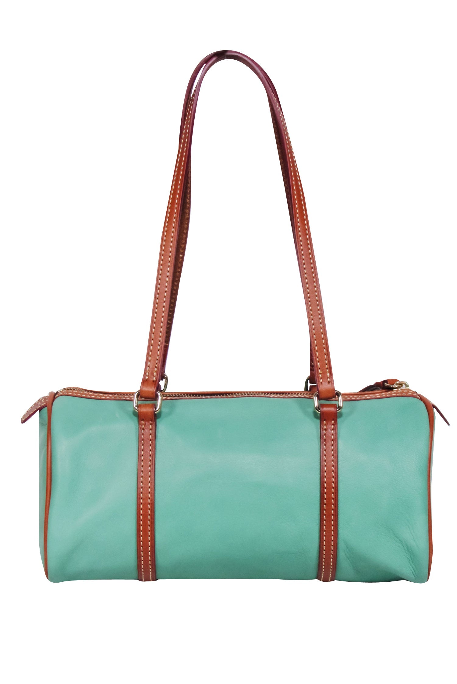 Dooney & Bourke - Stunning Jade Green Leather Barrel Bag