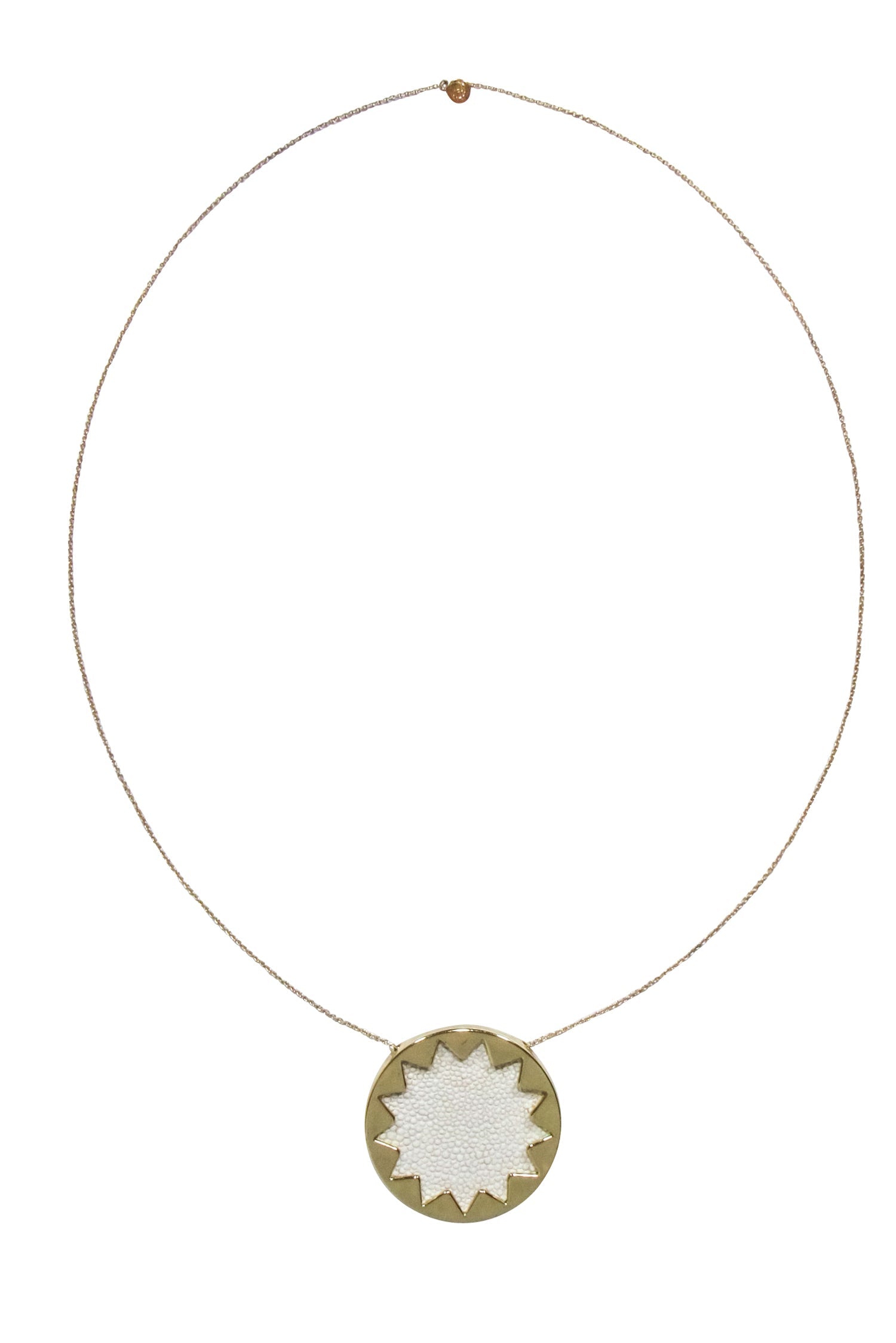 House of Harlow 1960 - Stunning Ivory & Gold Large Pendant Necklace