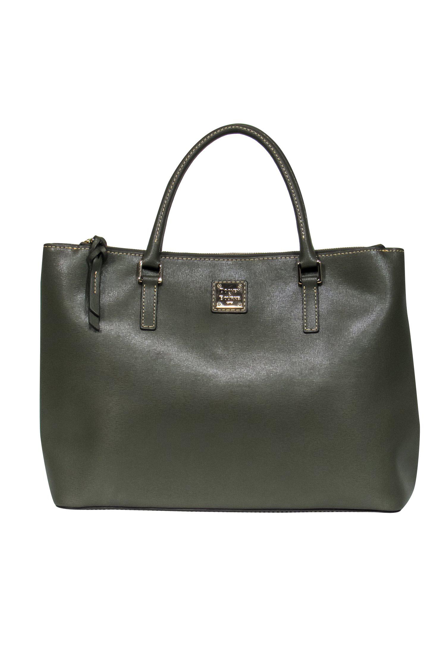Dooney & Bourke Olive Green Leather Multicompartment Tote - The Ultimate Work Companion