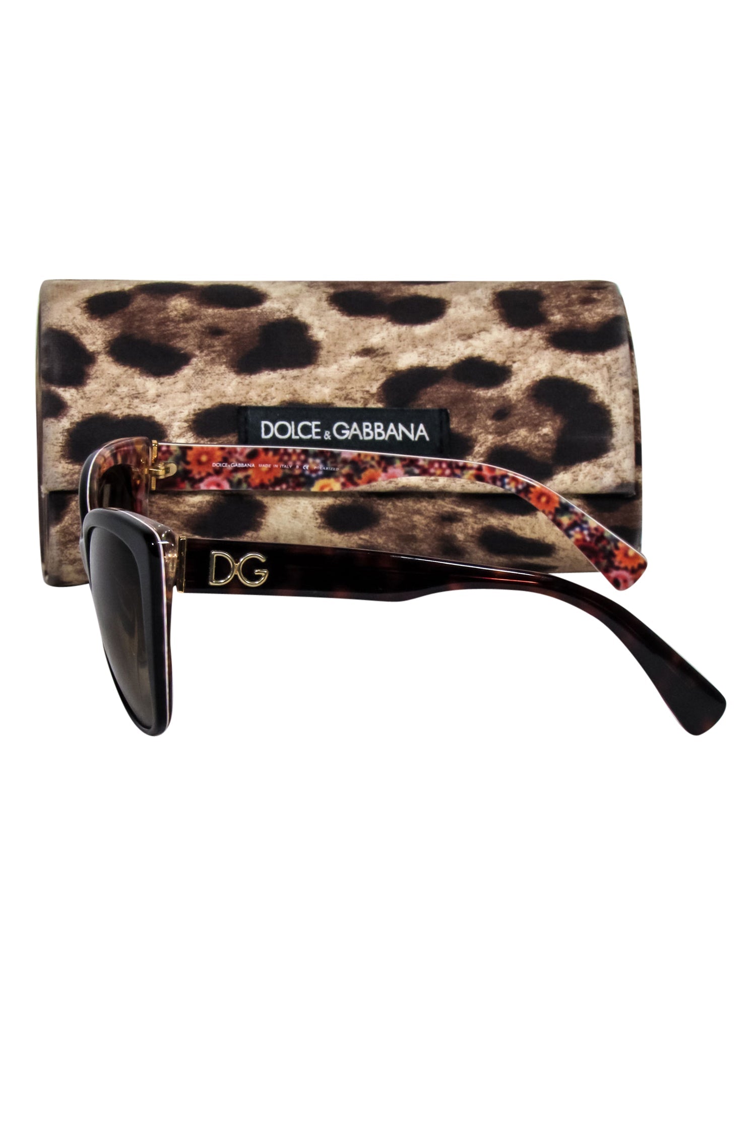 Dolce & Gabbana Brown Tortoise Shell Cat Eye Sunglasses