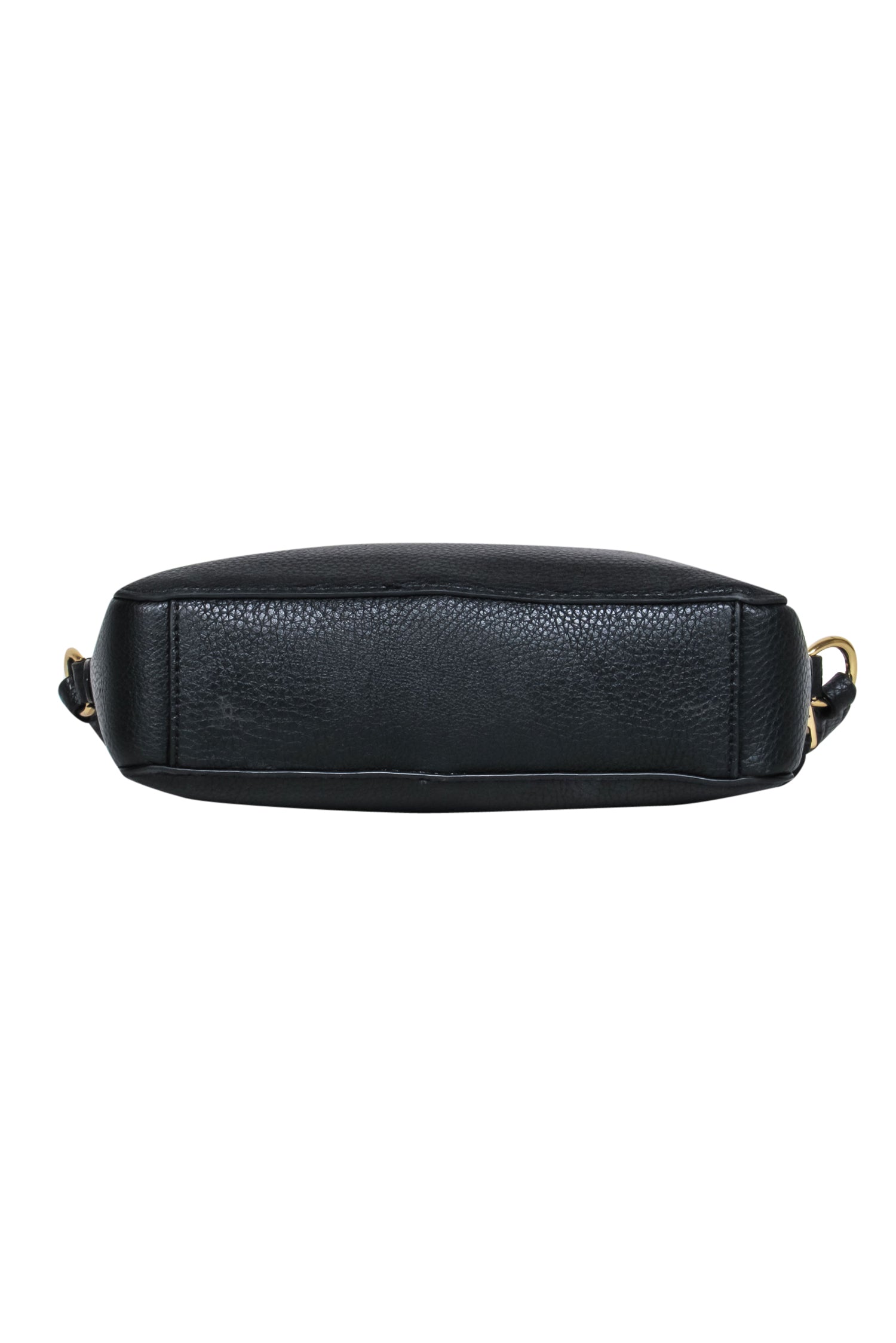 Lauren Ralph Lauren - Stylish Black Pebbled Faux Leather Crossbody Bag