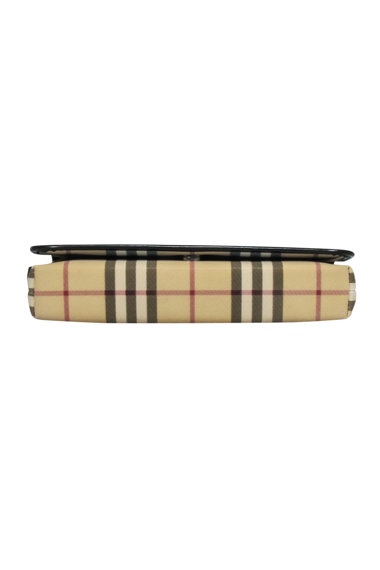 Burberry - Beige Signature Plaid Haymarket Baguette Shoulder Bag: A Style Statement