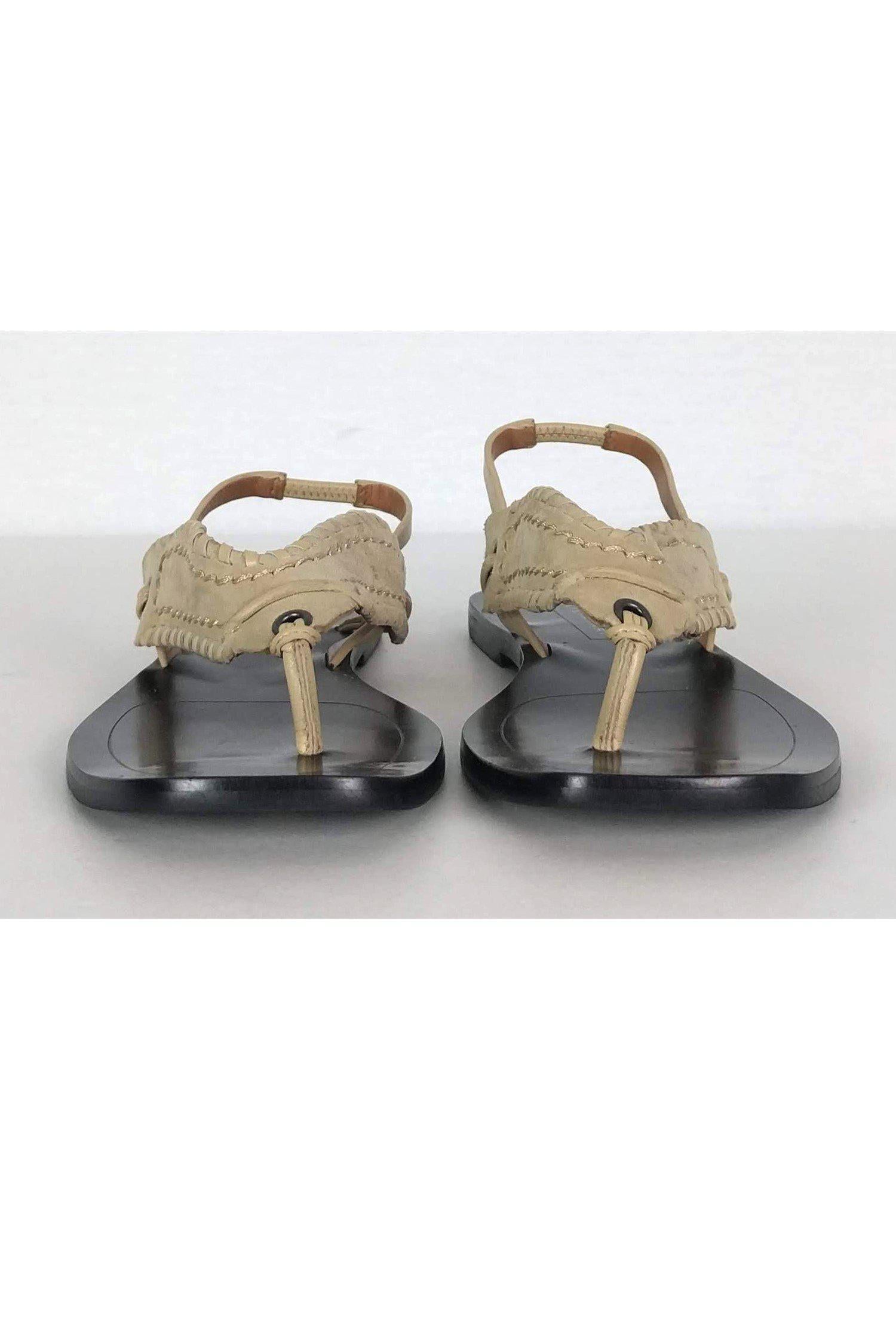 Elie Tahari's Charming Beige Slingback Sandals - Size 7