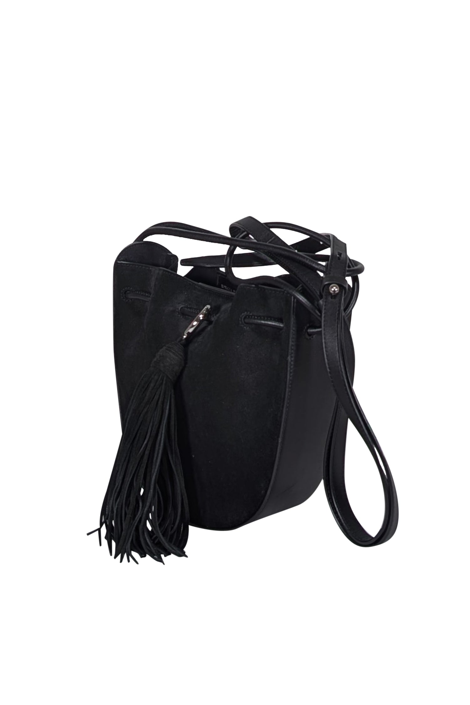 Rebecca Minkoff - Stunning Black Suede & Leather Bucket Crossbody for Night Out
