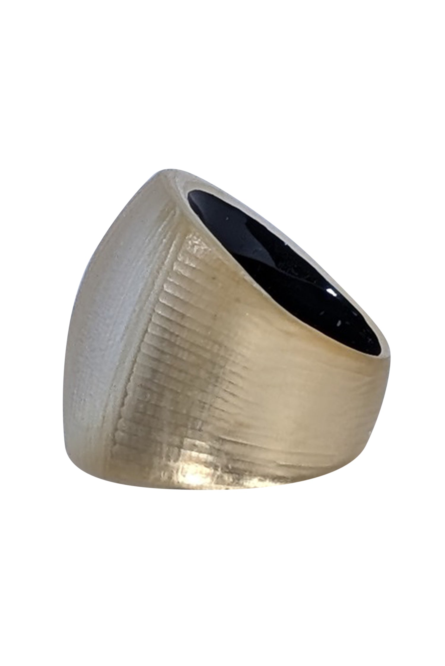 Alexis Bittar's Stunning Gold Lucite Ring - Size 7