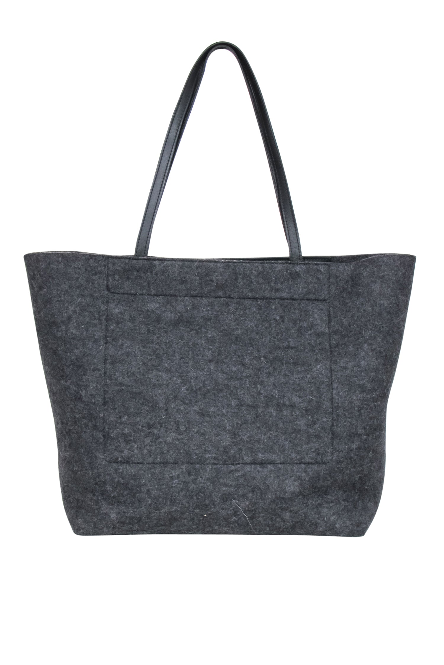 Graf Lantz - Stunning Gray Wool Felt & Leather Tote Bag