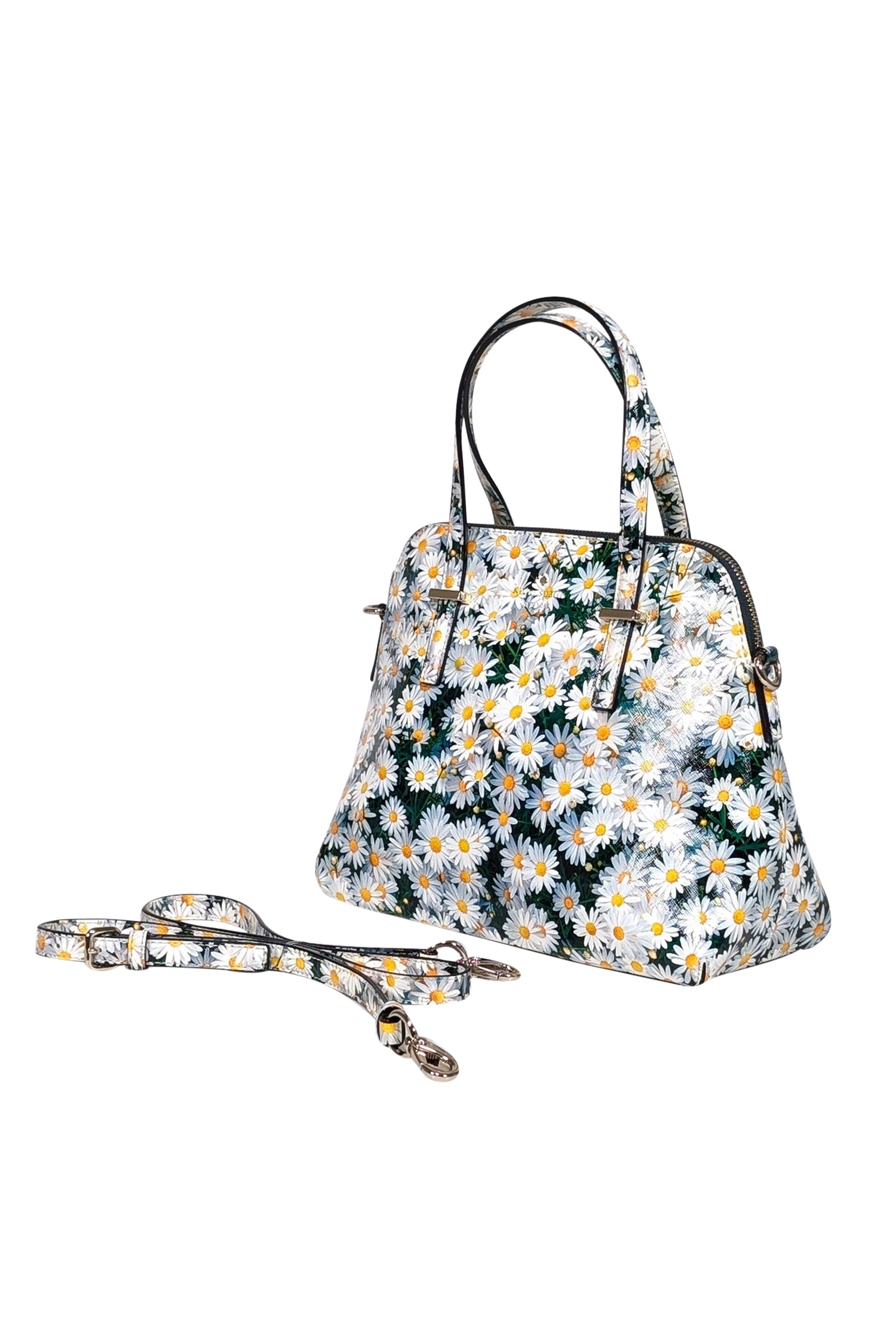 Kate Spade Summer Daisy Print Crossbody Bag in Black, Green & Yellow