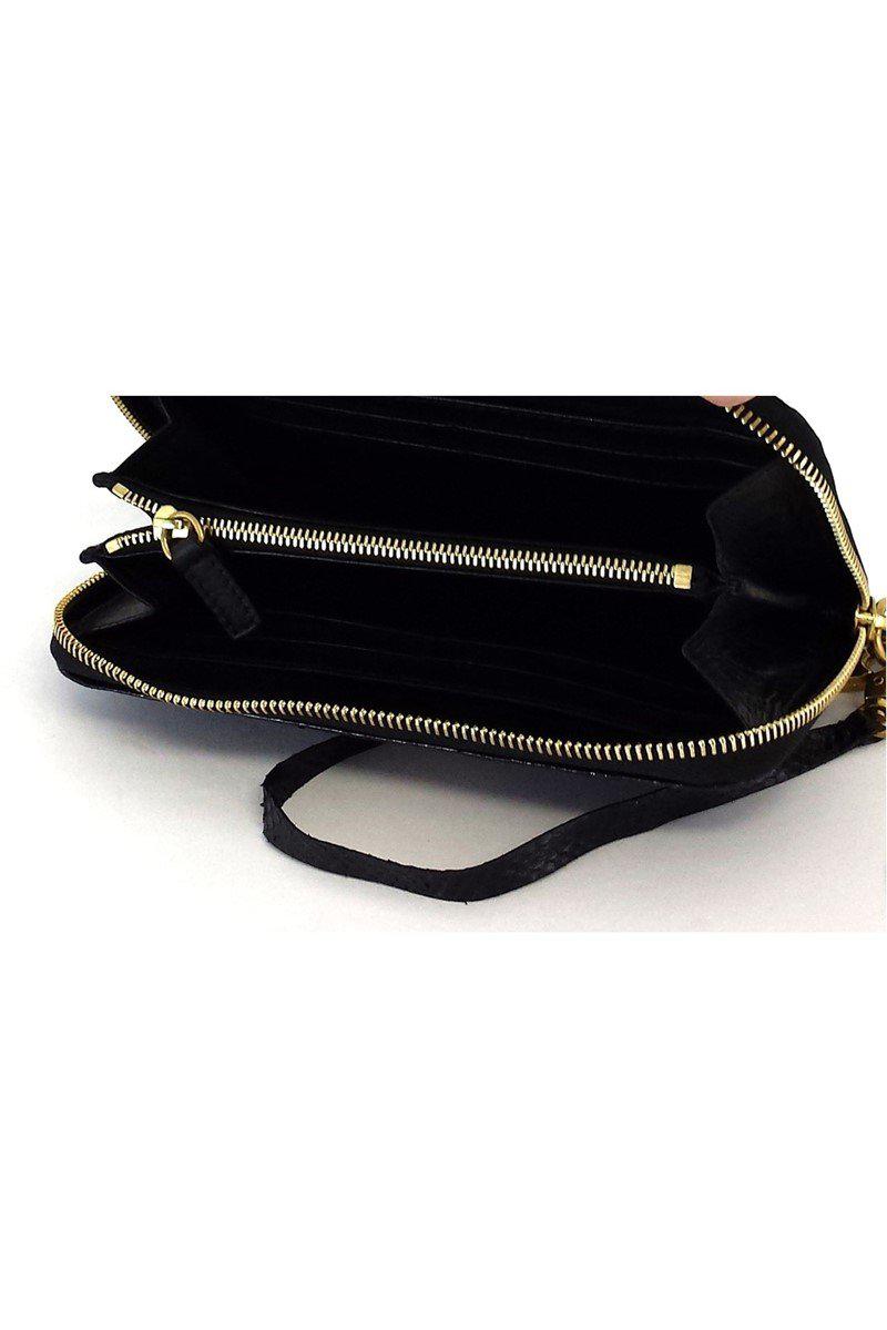 Escada's Stunning Black Python Print Leather Wallet - A Must-Have!