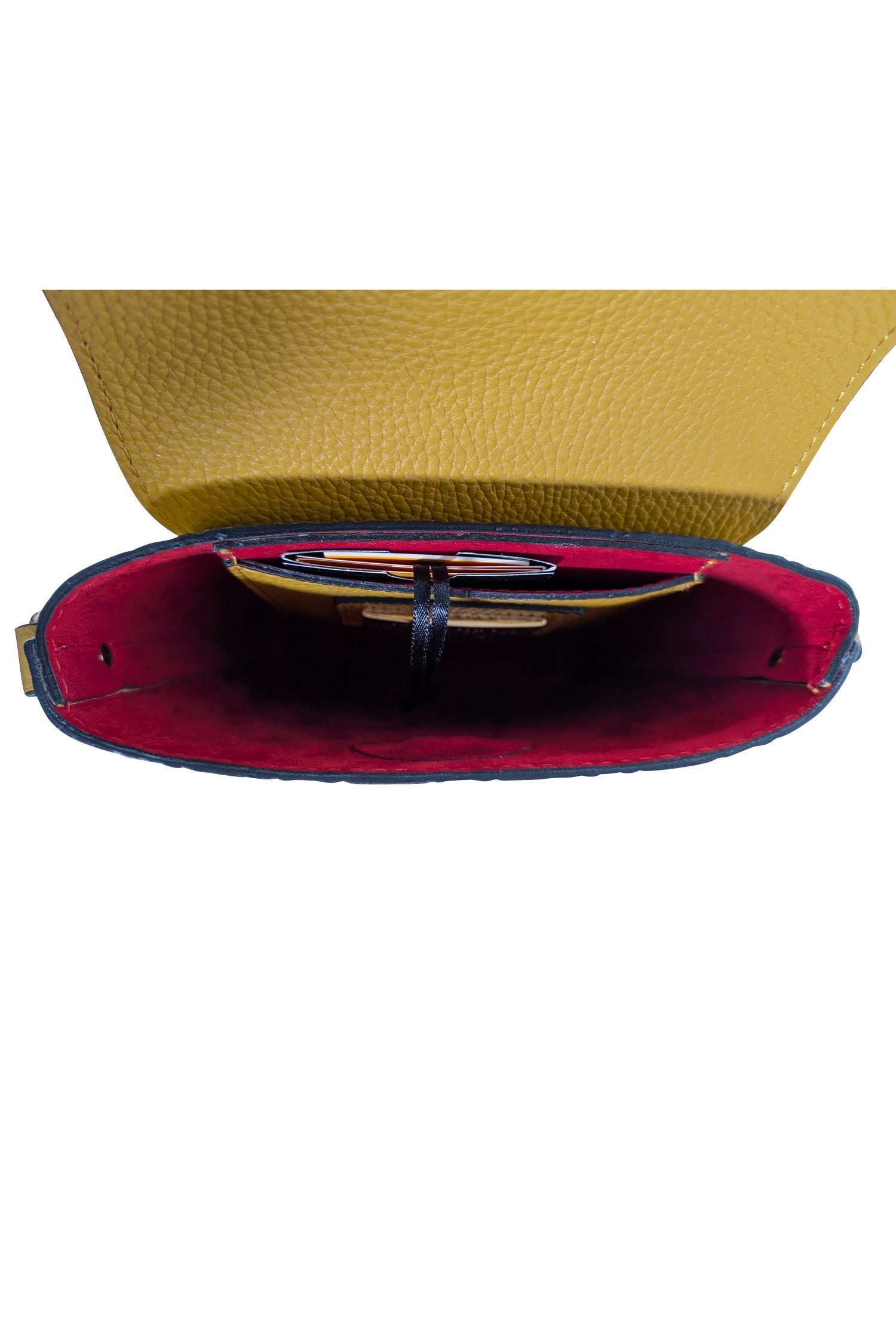 Valentino by Mario Valentino - Stunning Mustard Yellow Embossed Logo Crossbody Bag