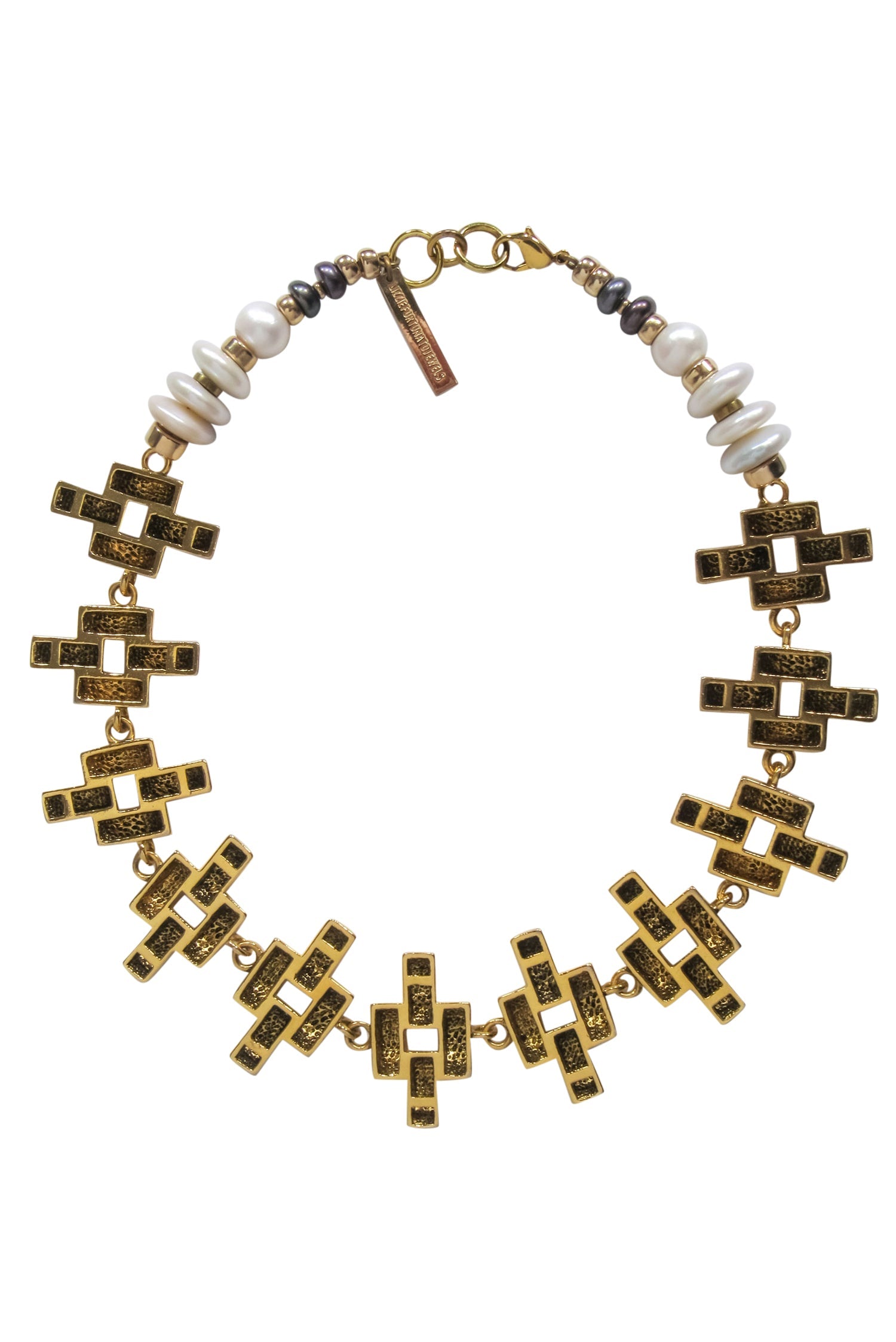 Lizzie Fortunato - Stunning Gold-Toned Chunky Pearl Necklace