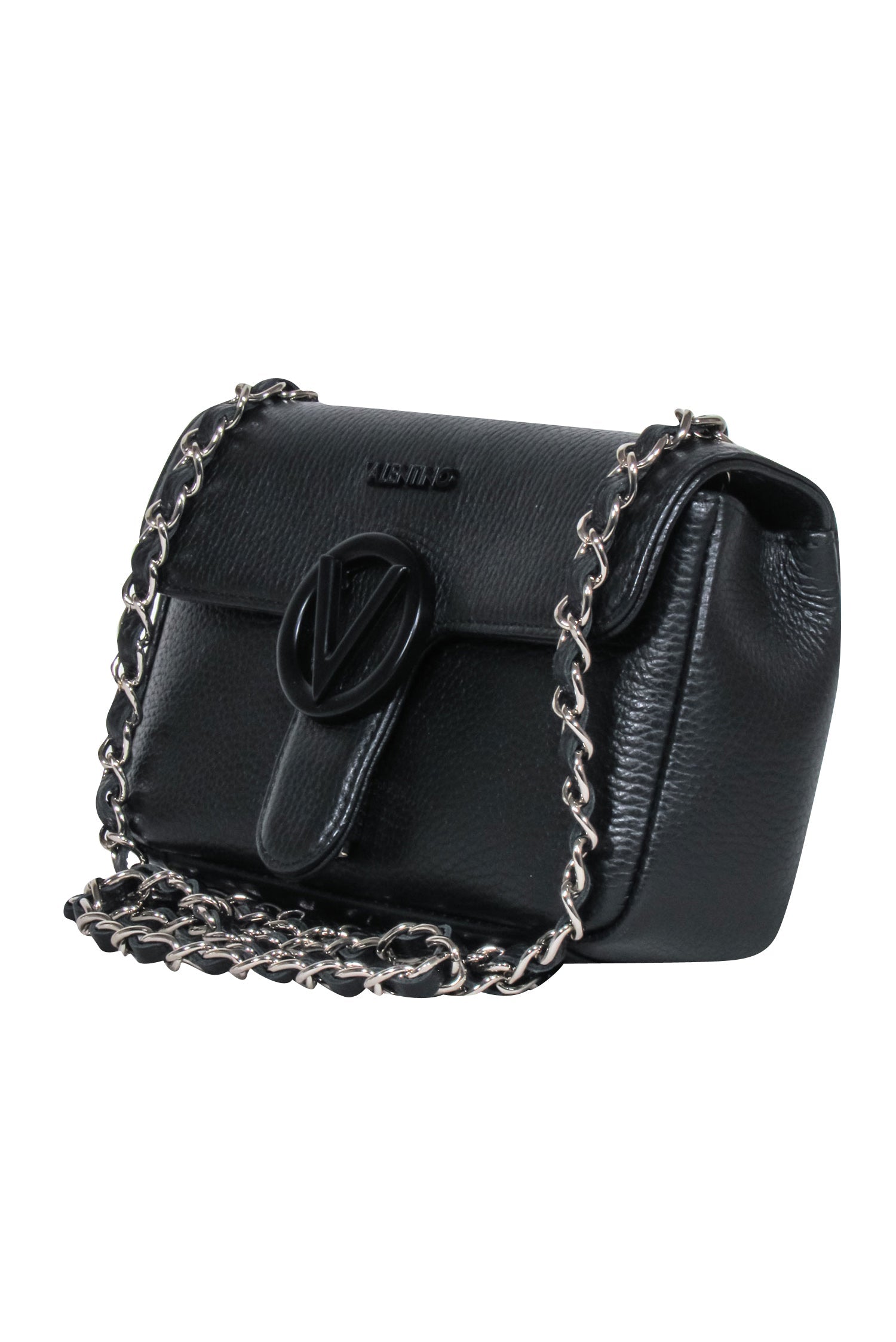 Valentino by Mario Valentino - Stunning Black Pebbed Leather Crossbody Bag