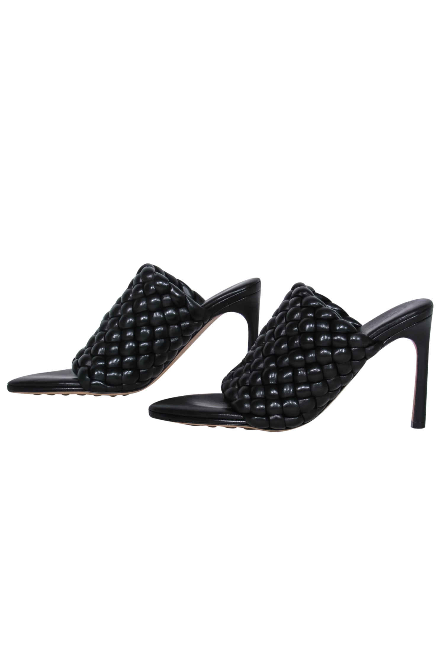 Bottega Veneta Black Quilted Leather Mule Heels - Size 8 - Fashionable & Sophisticated