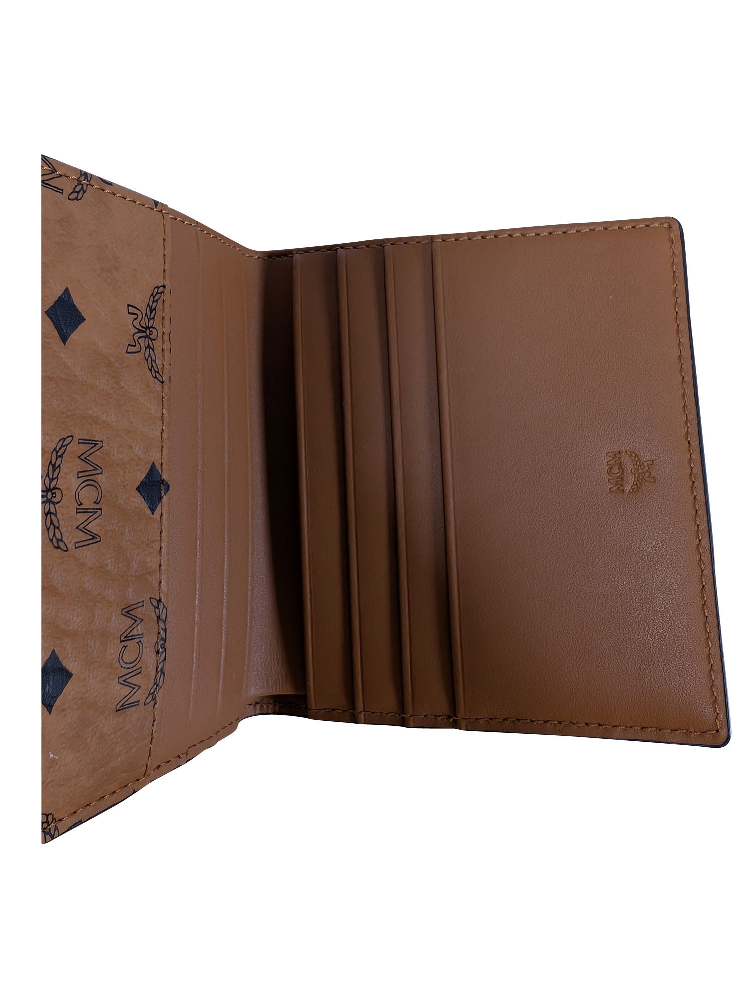 MCM Tan Visetos Coated Canvas Luxury Bifold Wallet