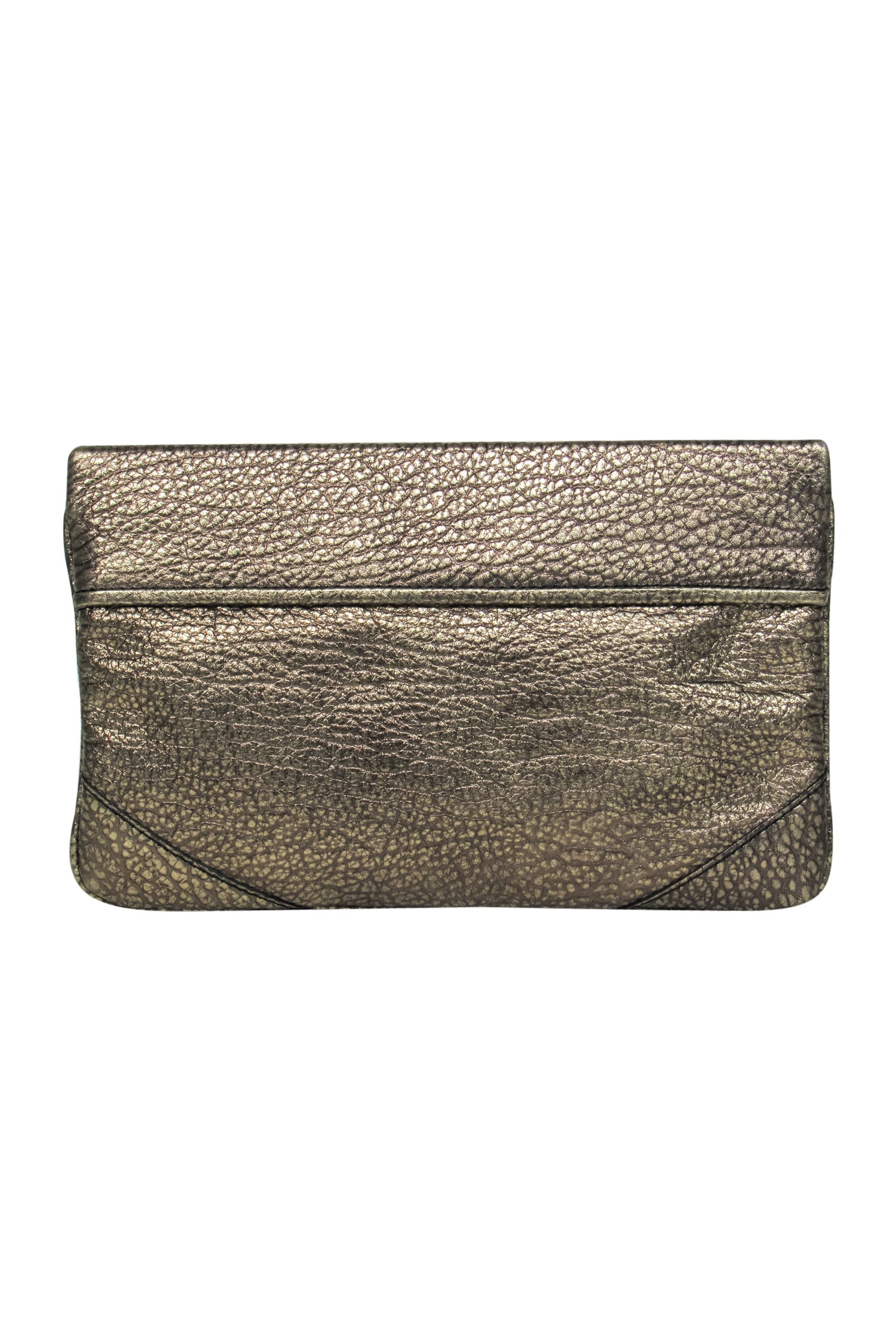 Burberry's Glittering Pebbled Gold Leather Zippered Wristlet