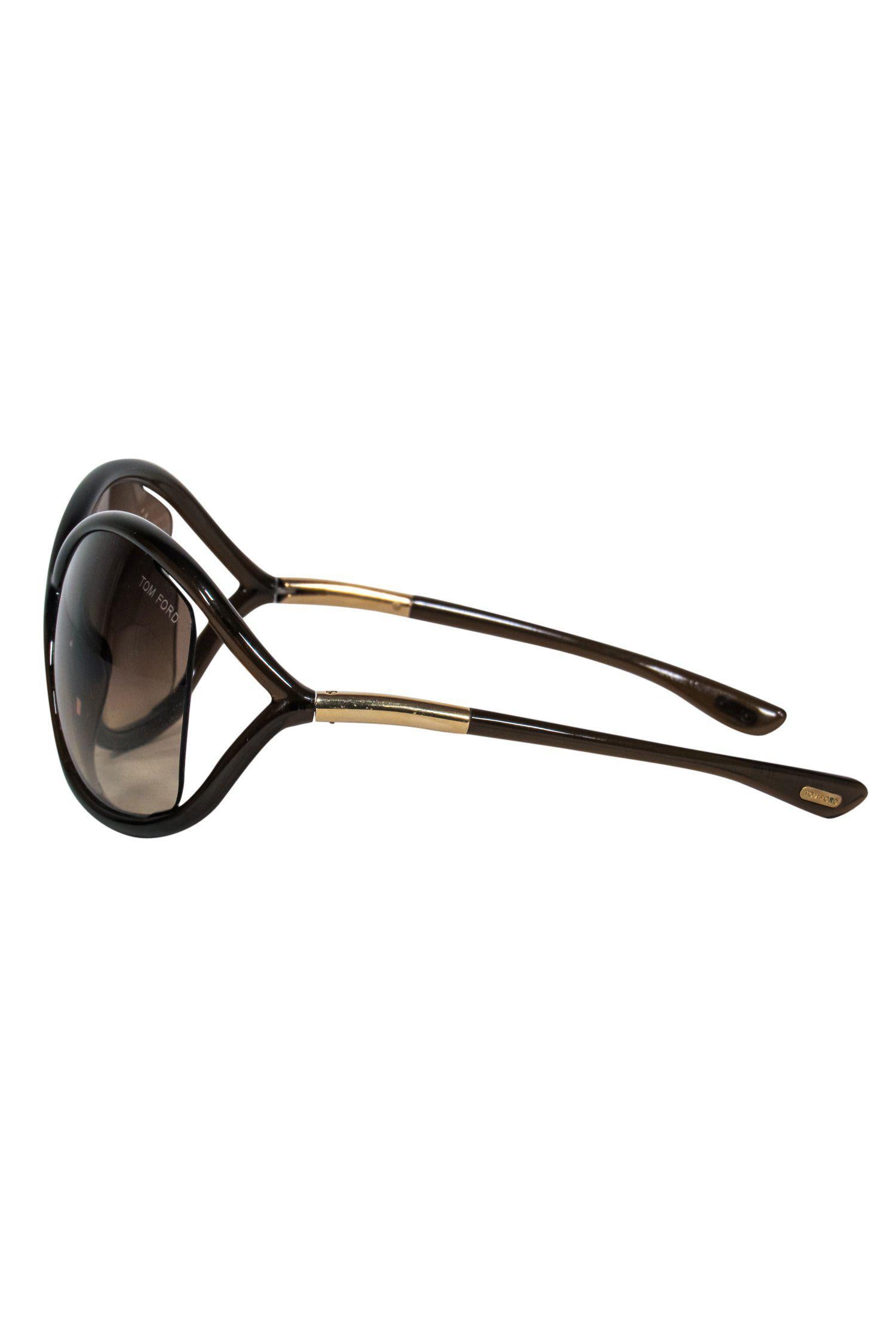 Tom Ford Jennifer Brown Oval Sunglasses - Stylish Sunwear