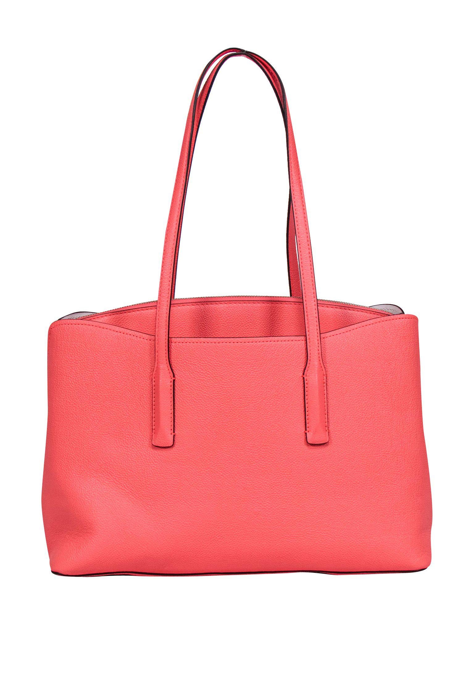 Kate Spade Coral Large Pebbled Leather Satchel - A Bold Fashion Statement