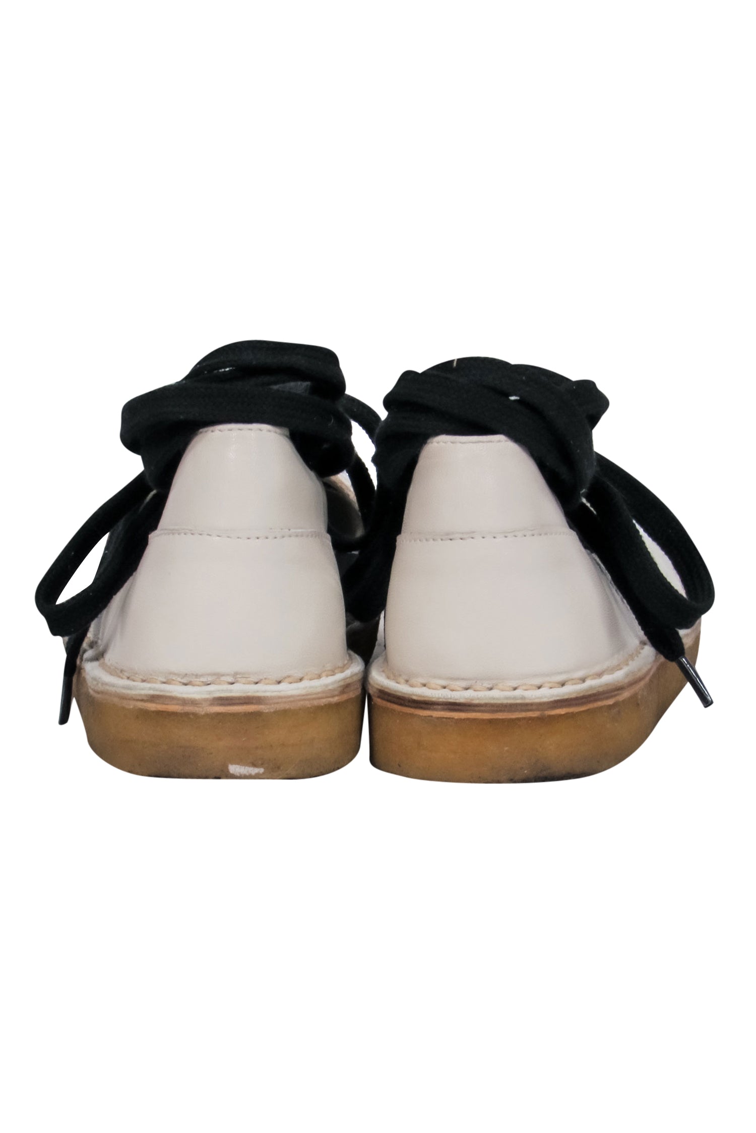 Rachel Comey Cream & Black Mesh Wrap Espadrilles - Size 8